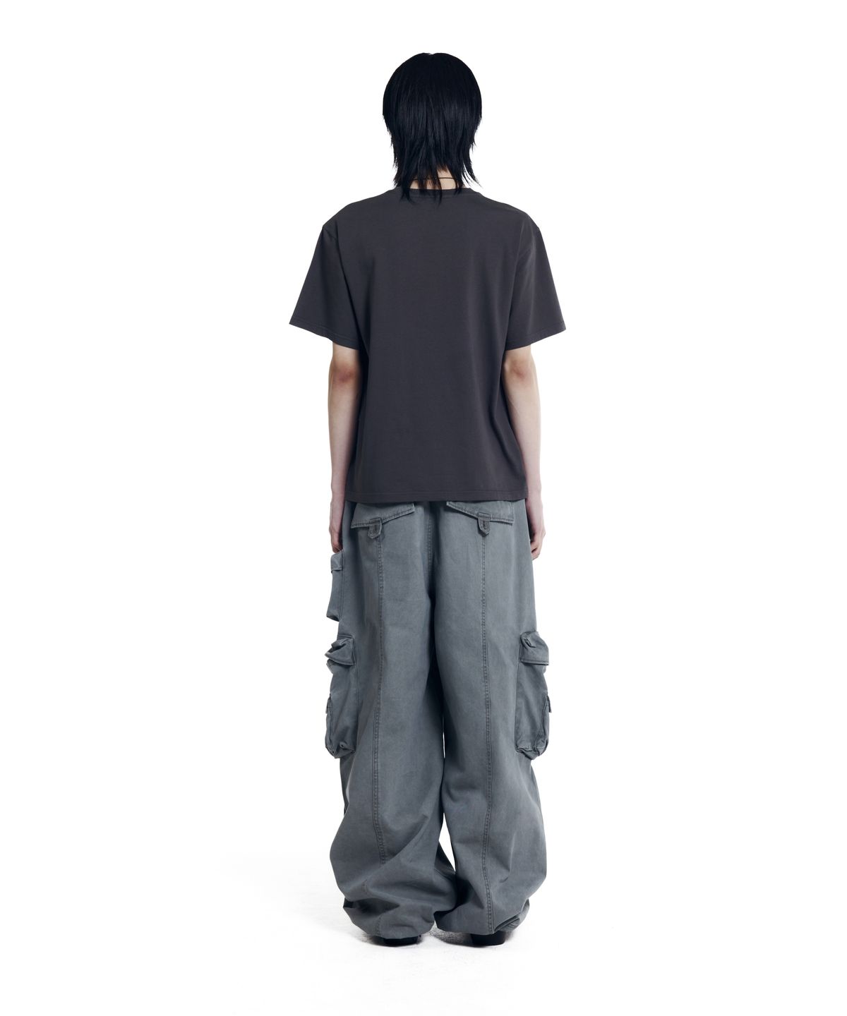 아캄(AAKAM) Heavy Cargo Shirring Pants (Gray)
