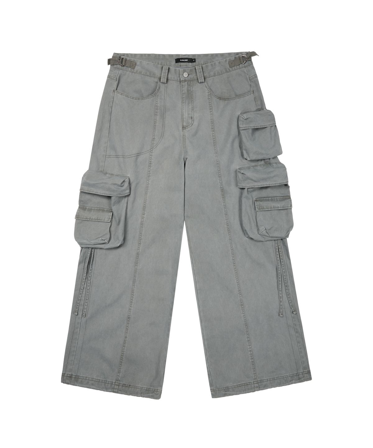 아캄(AAKAM) Heavy Cargo Shirring Pants (Gray)