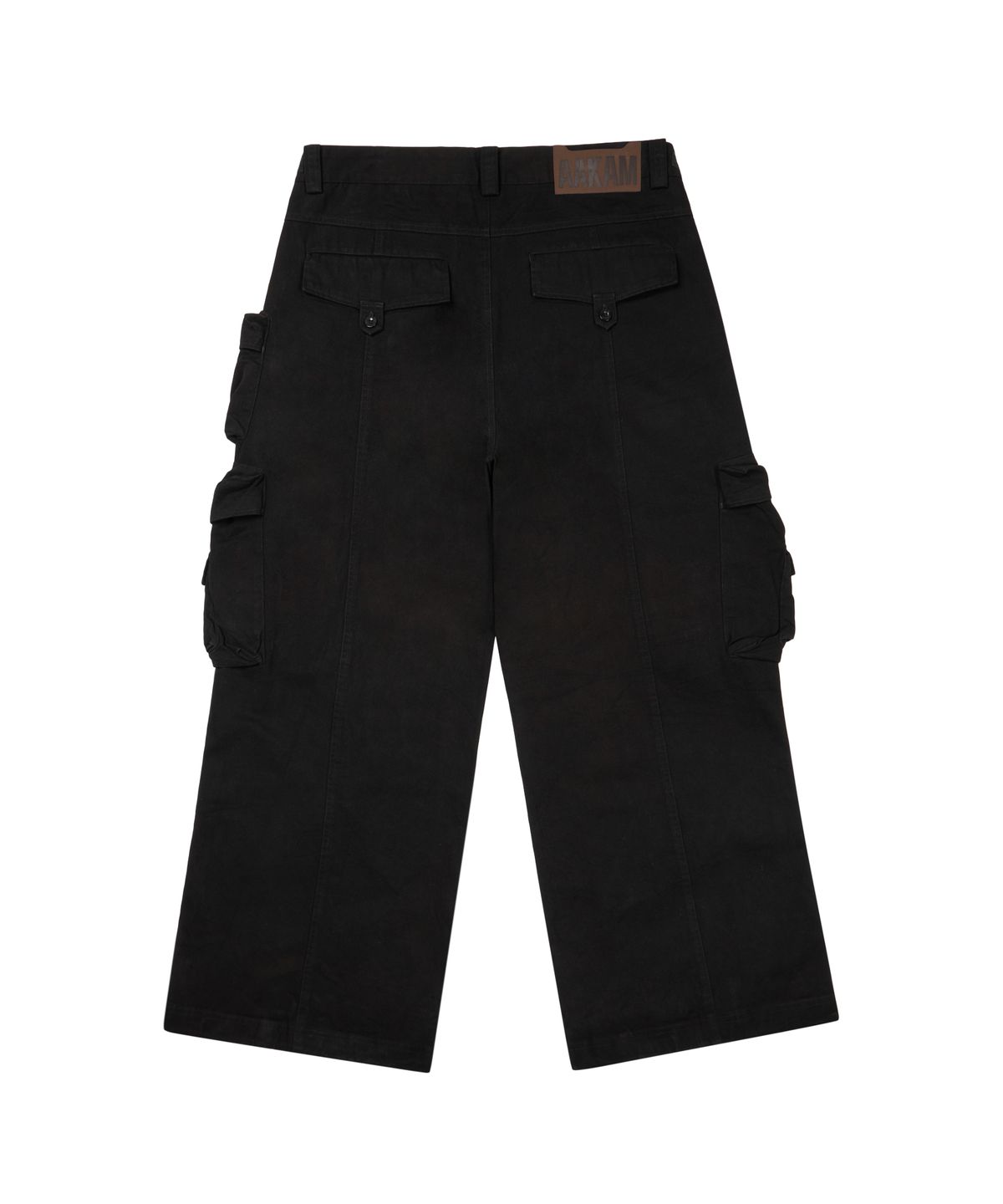 아캄(AAKAM) Heavy Cargo Shirring Pants (Black)
