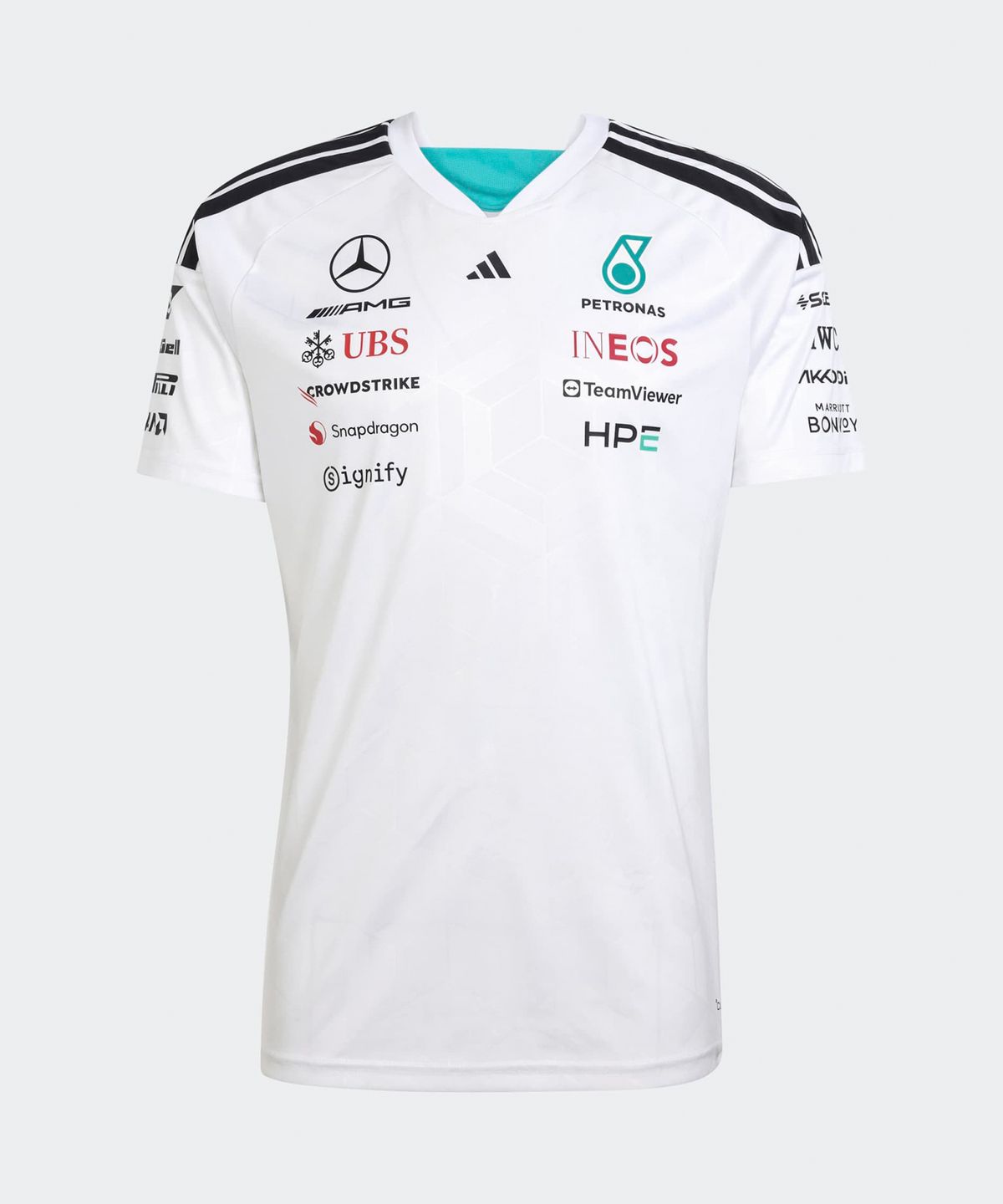 아디다스(ADIDAS) 메르세데스 AMG 페트로나스 포뮬러 1 팀 드라이버 저지 - 화이트 / KF0160