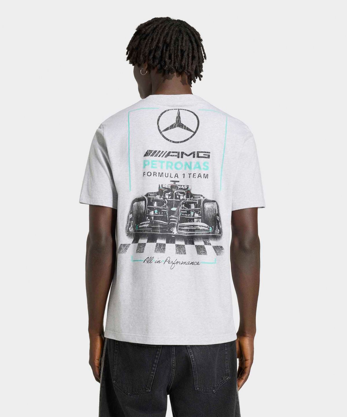 아디다스(ADIDAS) 메르세데스 AMG F1 팀 그래픽 티셔츠 02 - 라이트그레이 / KG0868