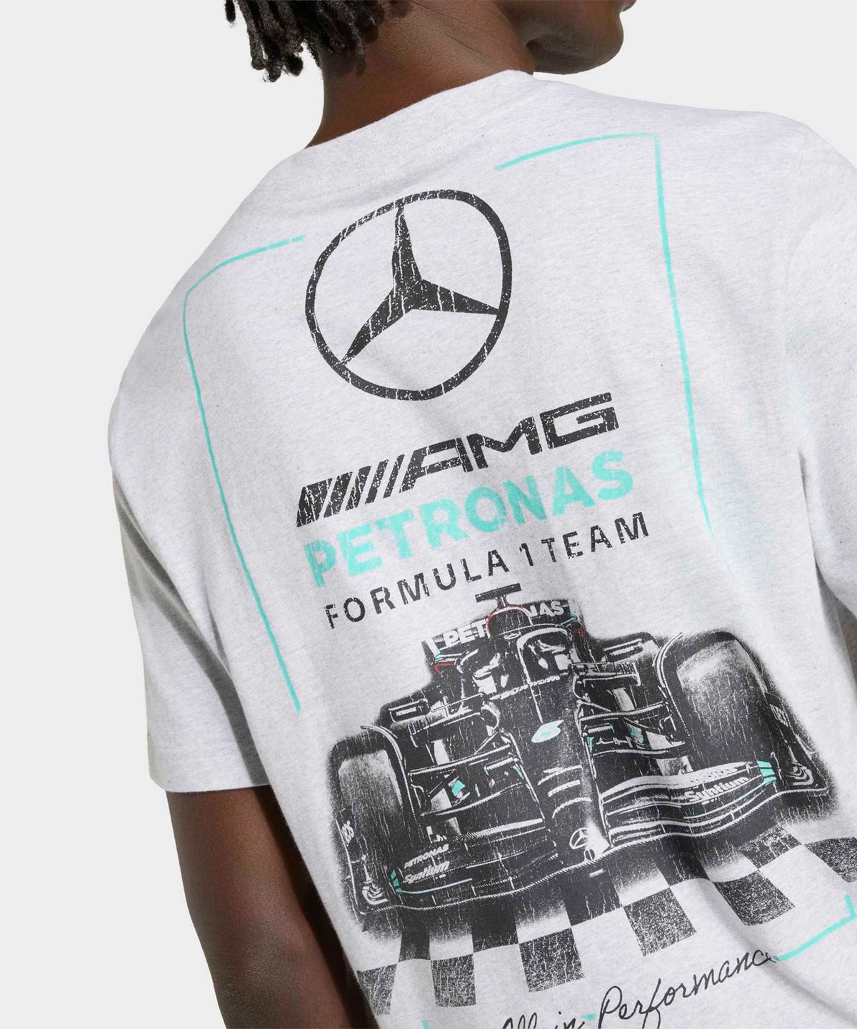 아디다스(ADIDAS) 메르세데스 AMG F1 팀 그래픽 티셔츠 02 - 라이트그레이 / KG0868