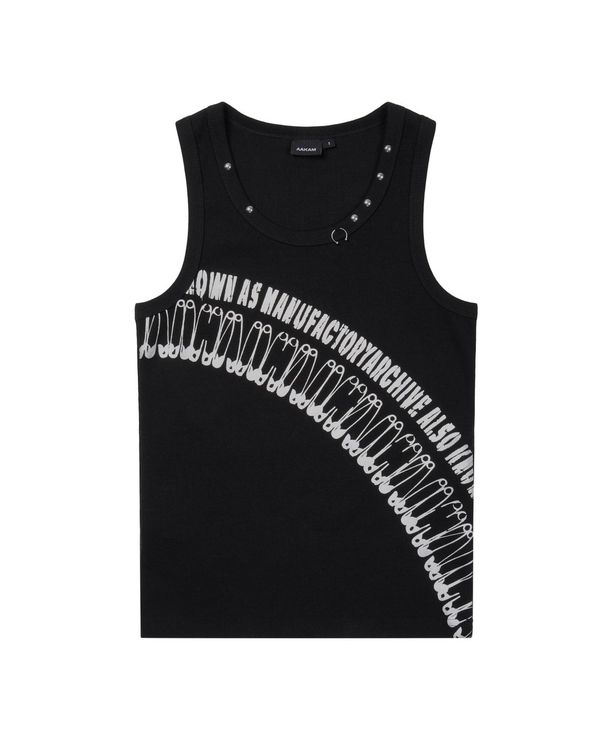 아캄(AAKAM) Safety Pin Sleeveless (Black)