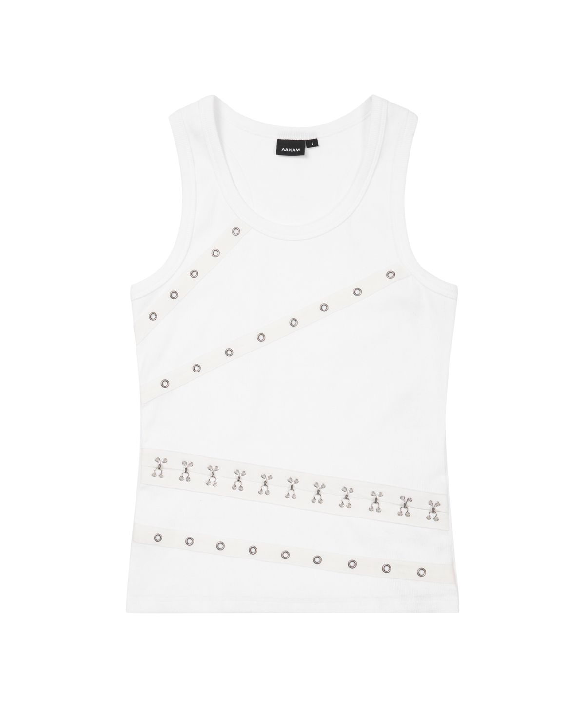 아캄(AAKAM) Metal Piercing Sleeveless (White)