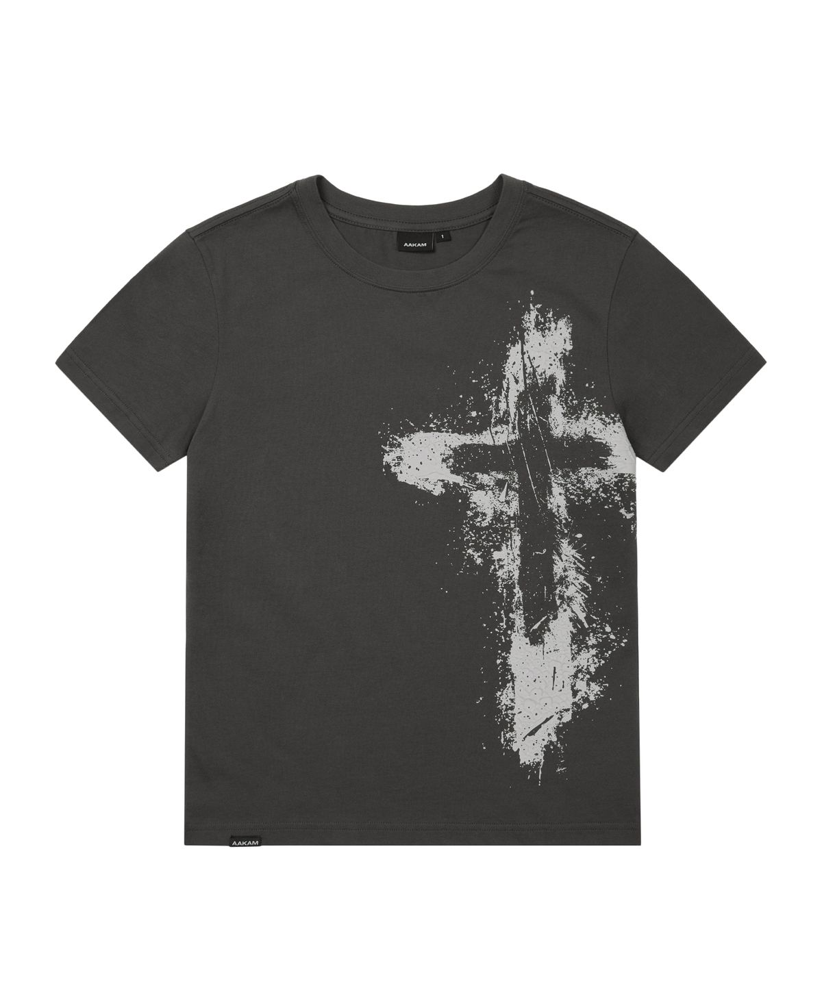 아캄(AAKAM) Splatter Painted CROS2 Half Top (Charcoal)