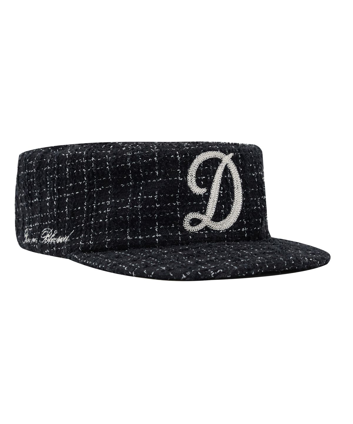 데프(DEF) PILLBOX CAP TWEED BLACK