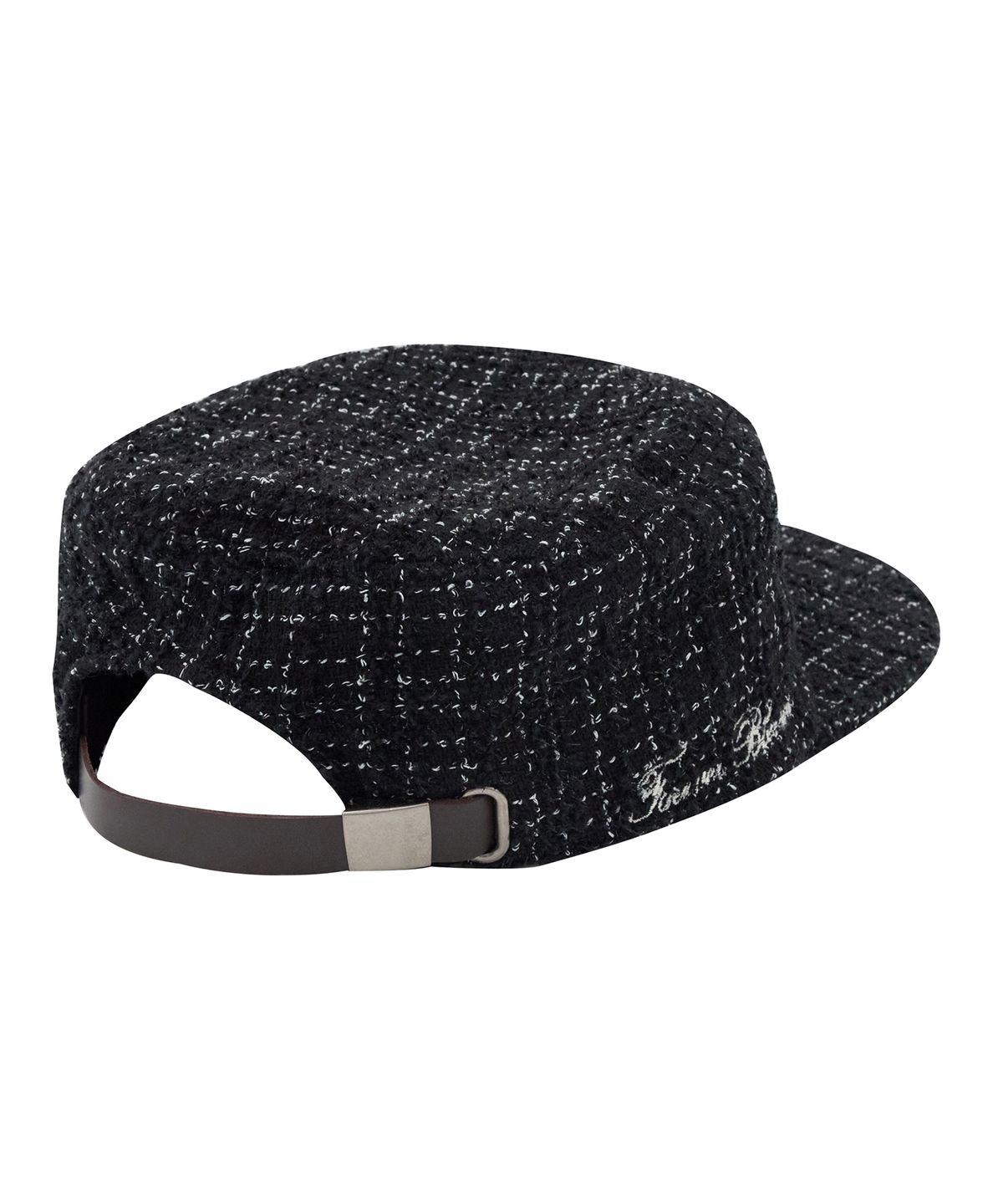 데프(DEF) PILLBOX CAP TWEED BLACK