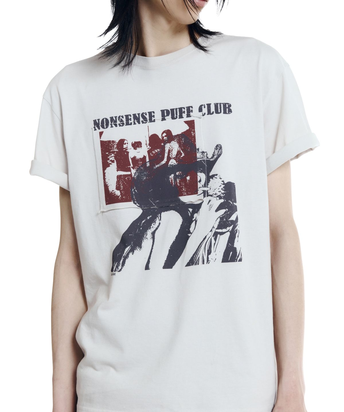 아캄(AAKAM) Nonsense Puff Club Half Top (Beige)