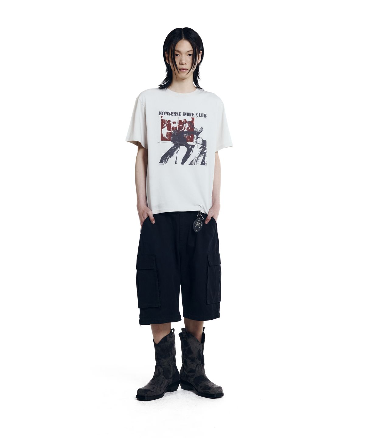 아캄(AAKAM) Nonsense Puff Club Half Top (Beige)