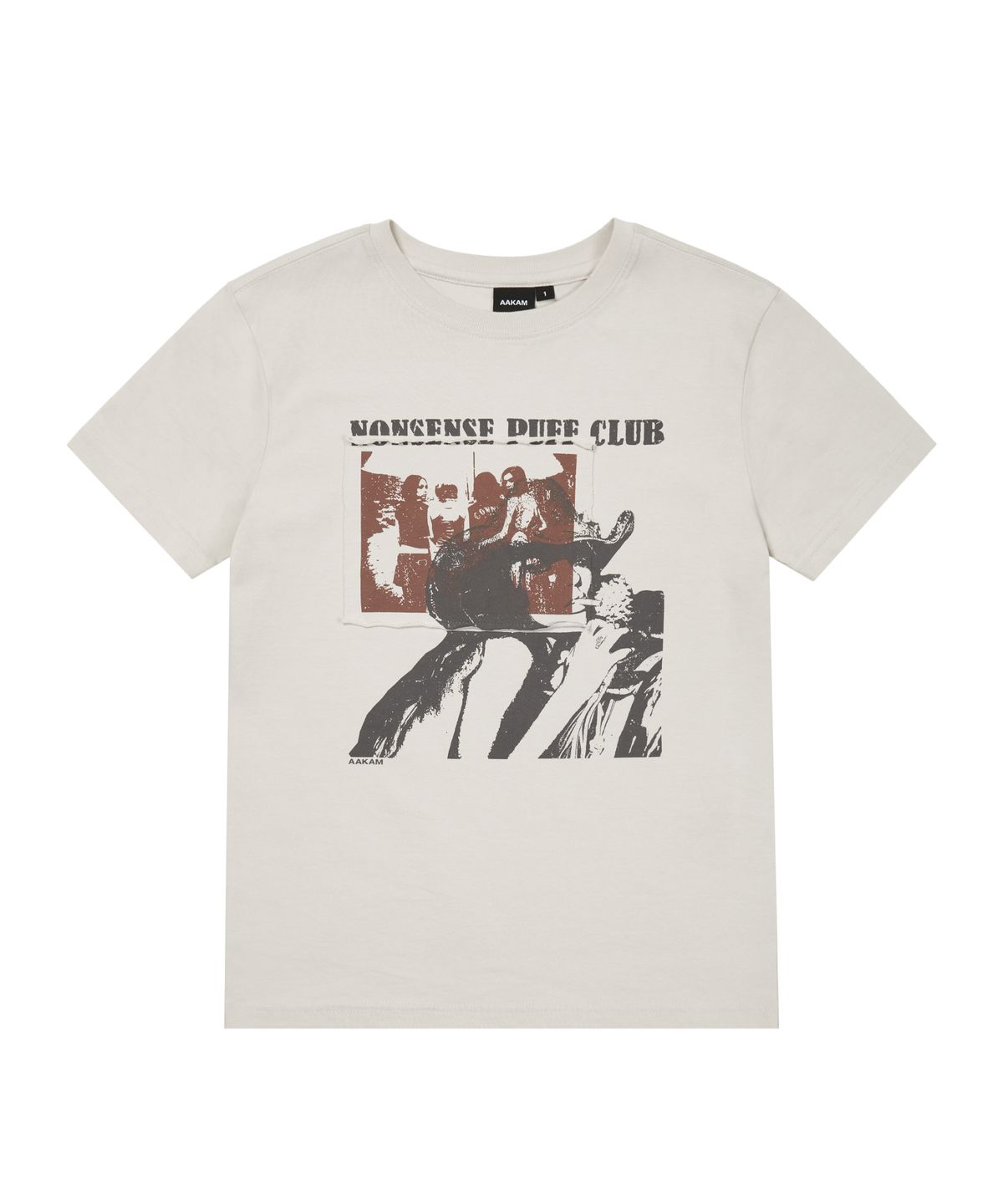 아캄(AAKAM) Nonsense Puff Club Half Top (Beige)