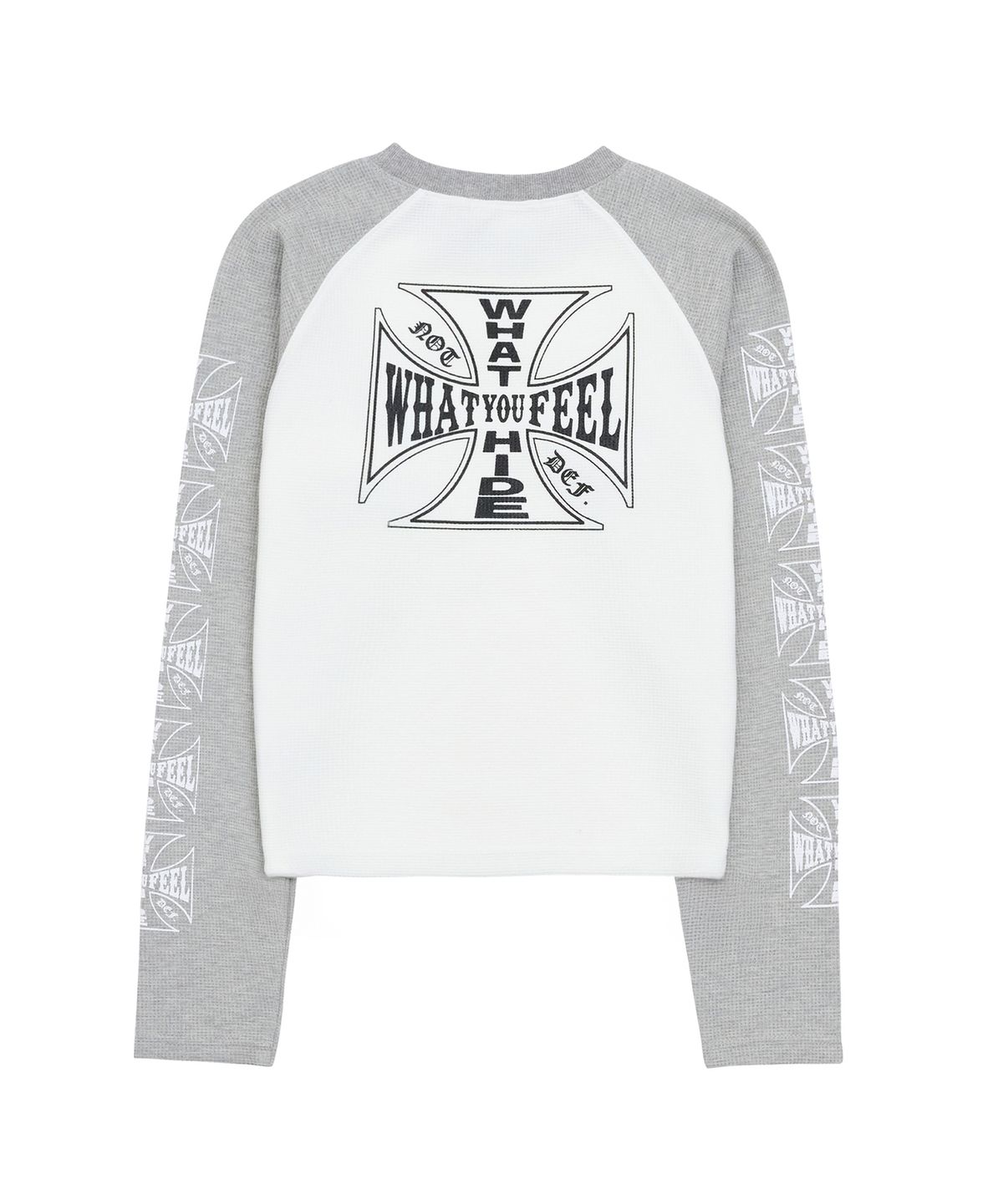 데프(DEF) DEF WOMENS WAFFLE LONG SLEEVES GREY