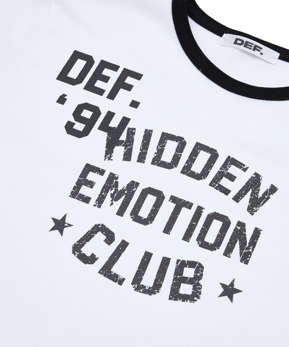 데프(DEF) DEF HIDDEN EMOTION CLUB 1/2 TEE WHITE