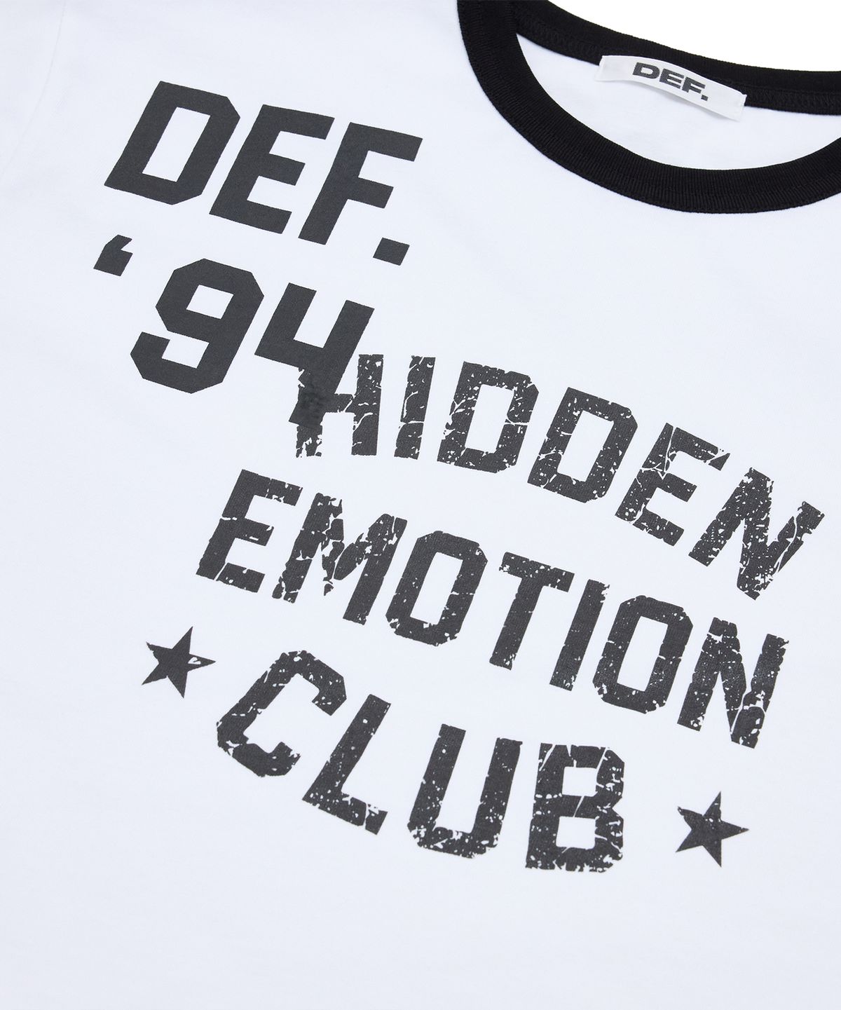 데프(DEF) DEF WOMEN HIDDEN EMOTION CLUB 1/2 TEE WHITE