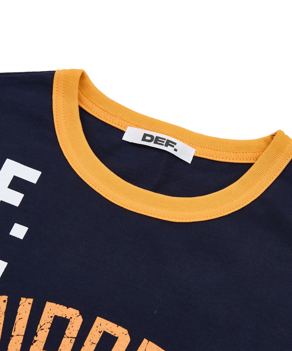 데프(DEF) DEF WOMEN HIDDEN EMOTION CLUB 1/2 TEE NAVY