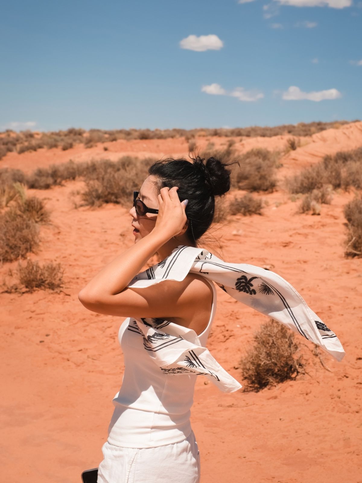 멧앤멜(MATT AND MEL) [스카프] Joshua Tree - White