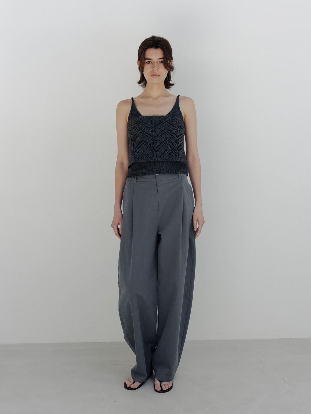 모이아(MOIA) layered knit belt (ash blue)