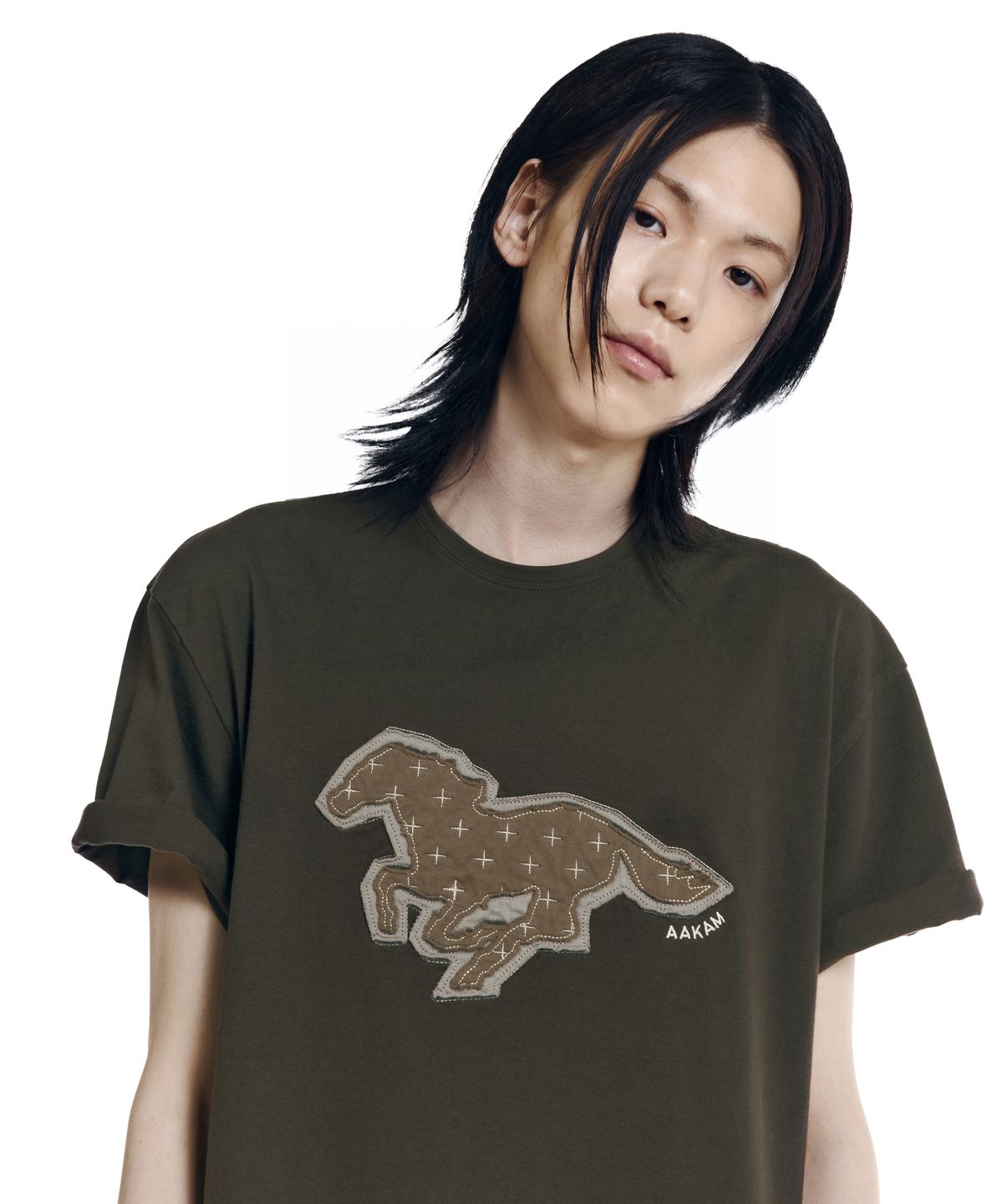 아캄(AAKAM) Sprint Horse Half Top (Khaki)