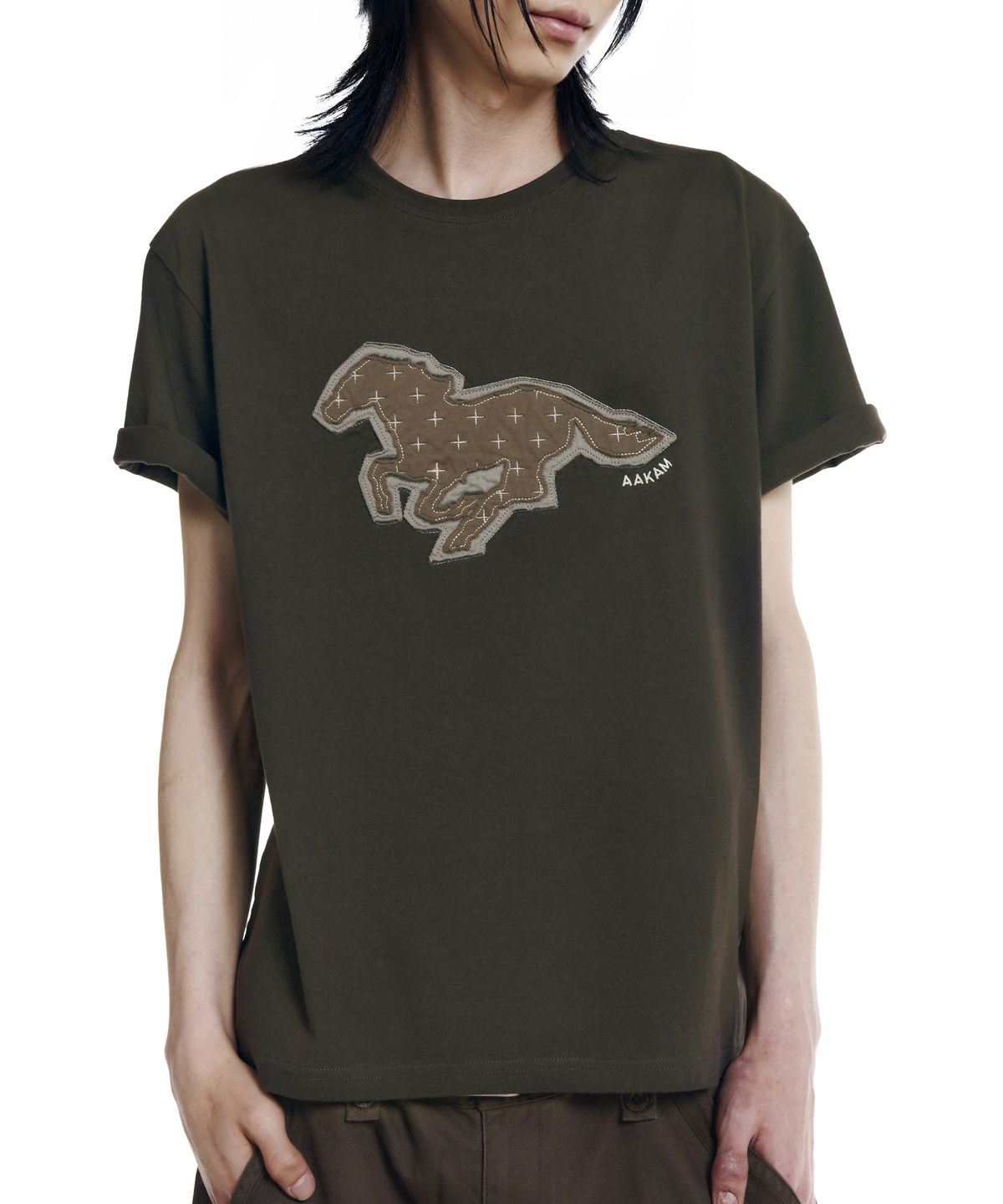 아캄(AAKAM) Sprint Horse Half Top (Khaki)