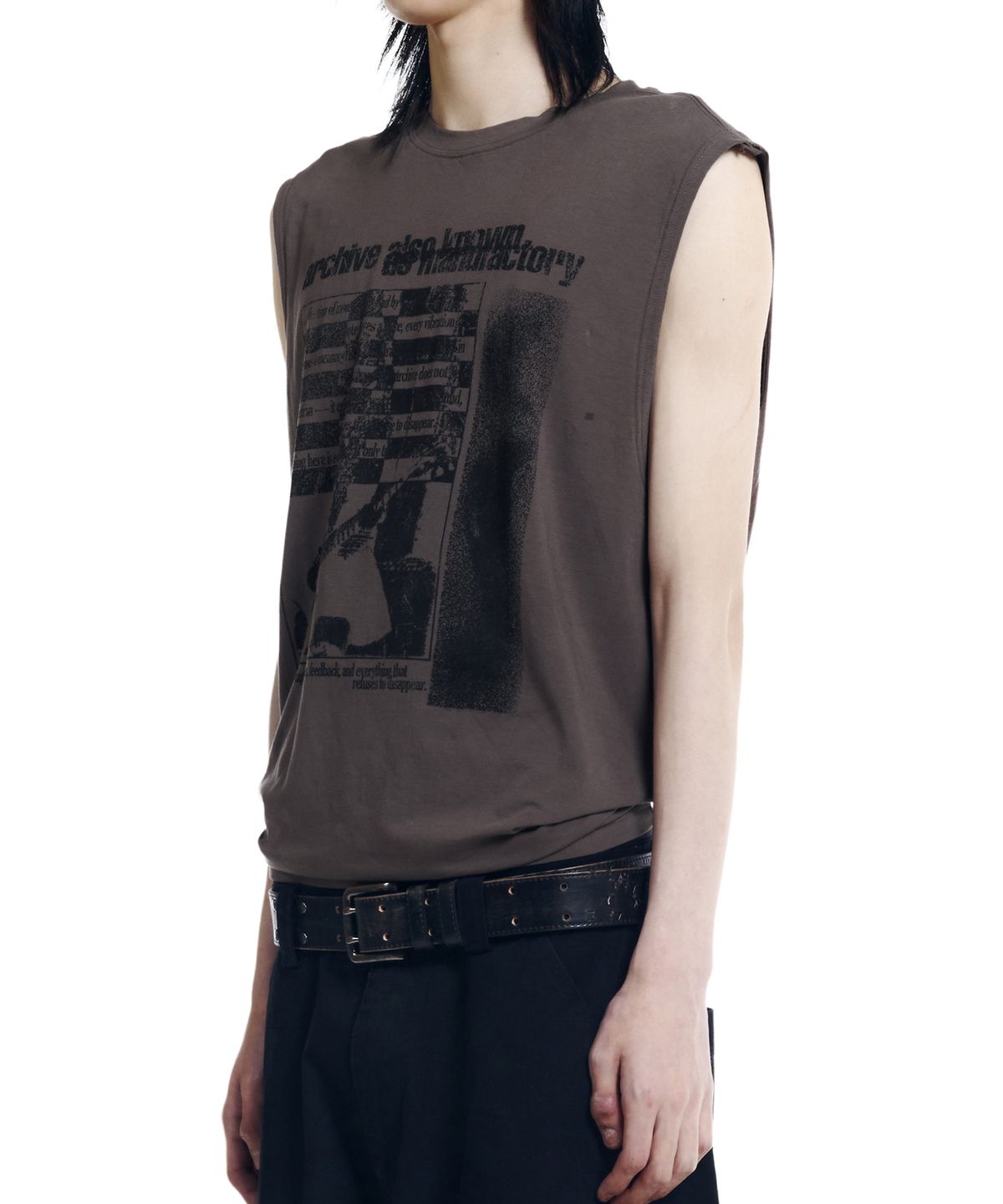 아캄(AAKAM) Smashed Guitar Sleeveless (Brown)