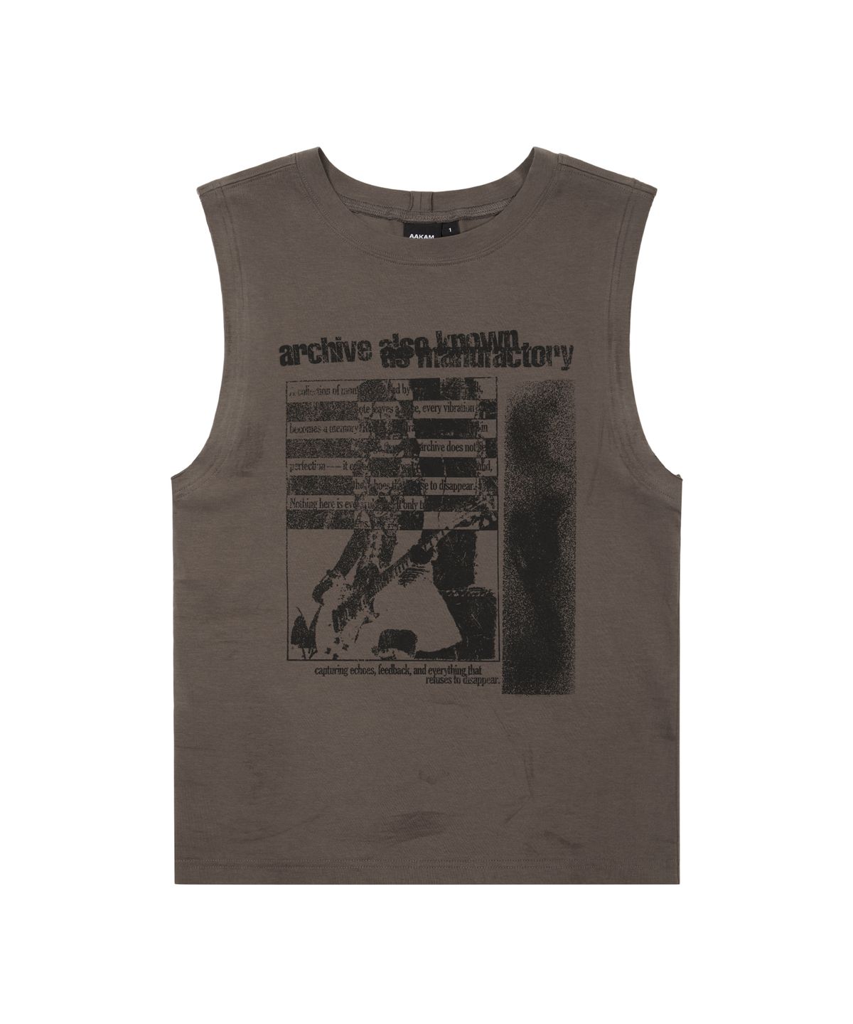 아캄(AAKAM) Smashed Guitar Sleeveless (Brown)