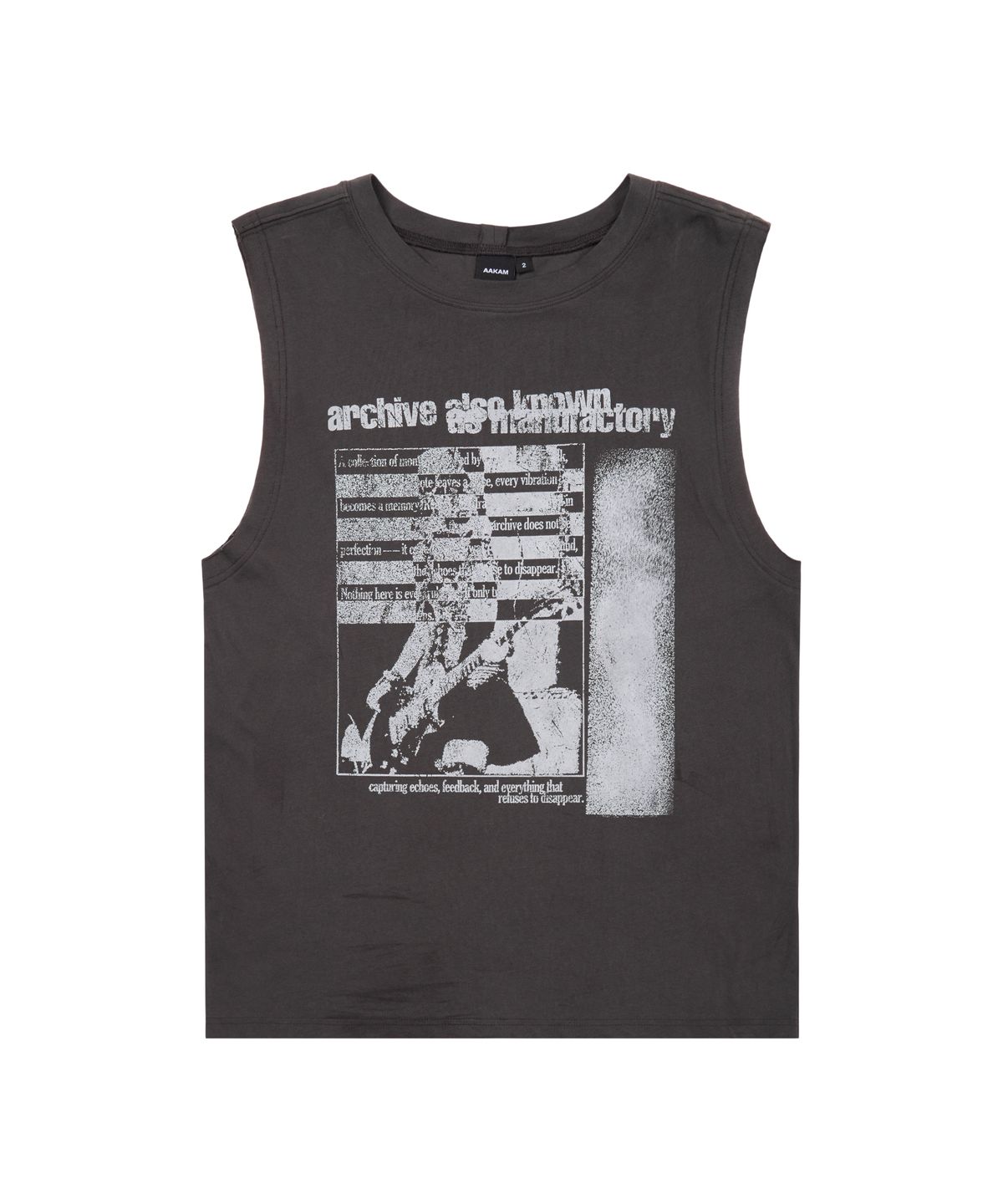 아캄(AAKAM) Smashed Guitar Sleeveless (Dark Gray)