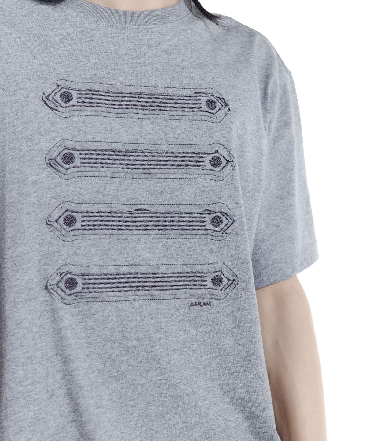 아캄(AAKAM) Napoleon Corded Half Top (Gray)
