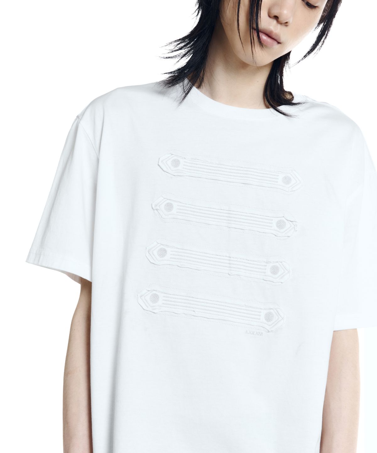 아캄(AAKAM) Napoleon Corded Half Top (White)
