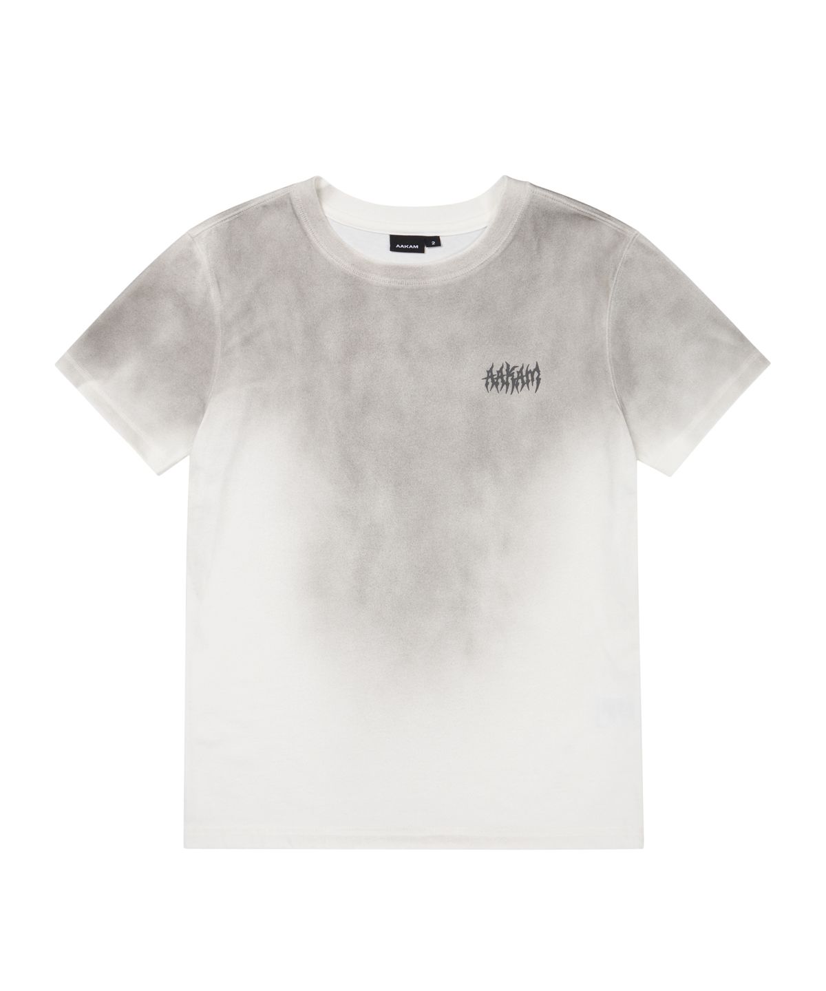 아캄(AAKAM) Dirty Spray Bone Half Top (White)