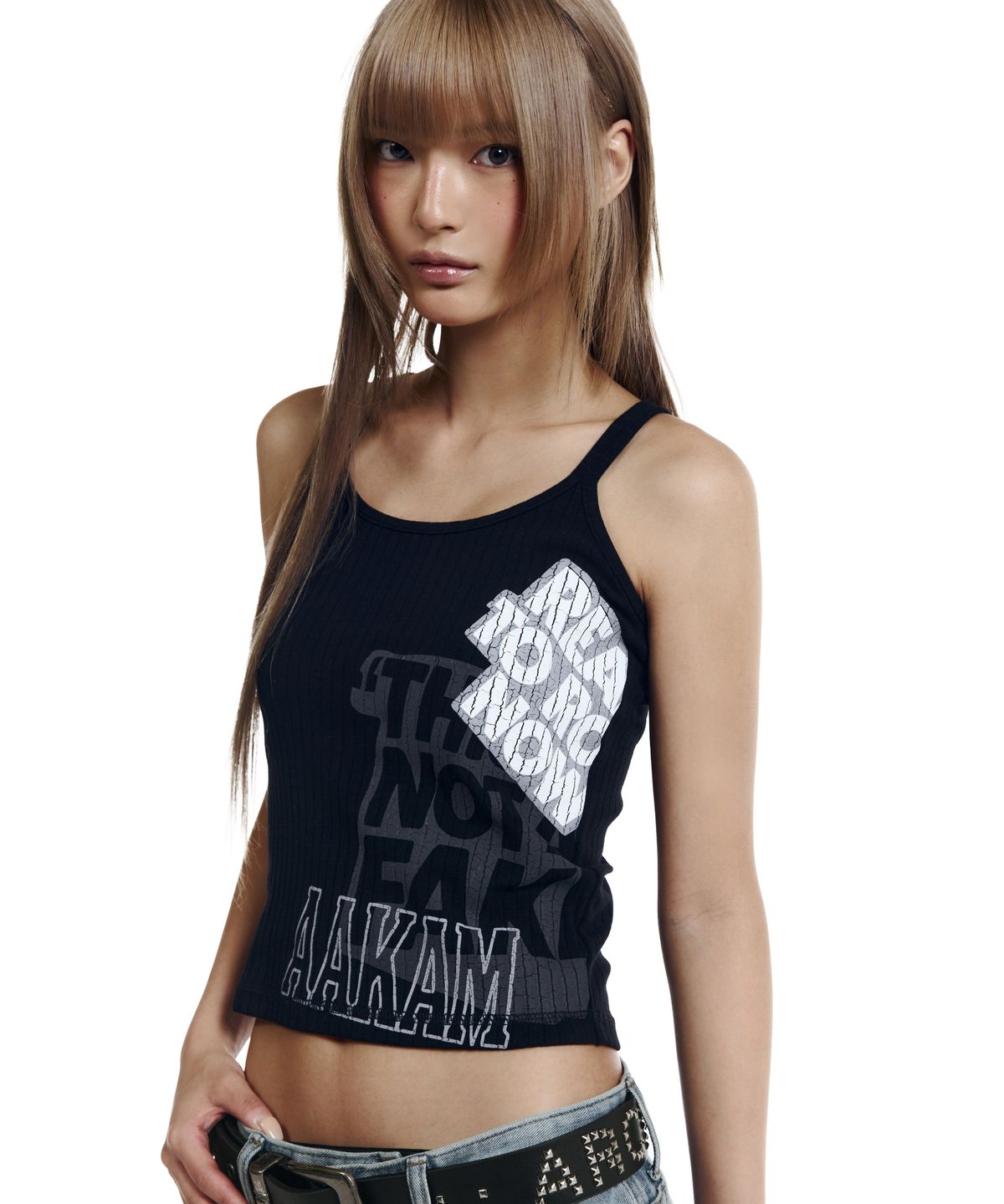 아캄(AAKAM) Double String Sleeveless (Black)