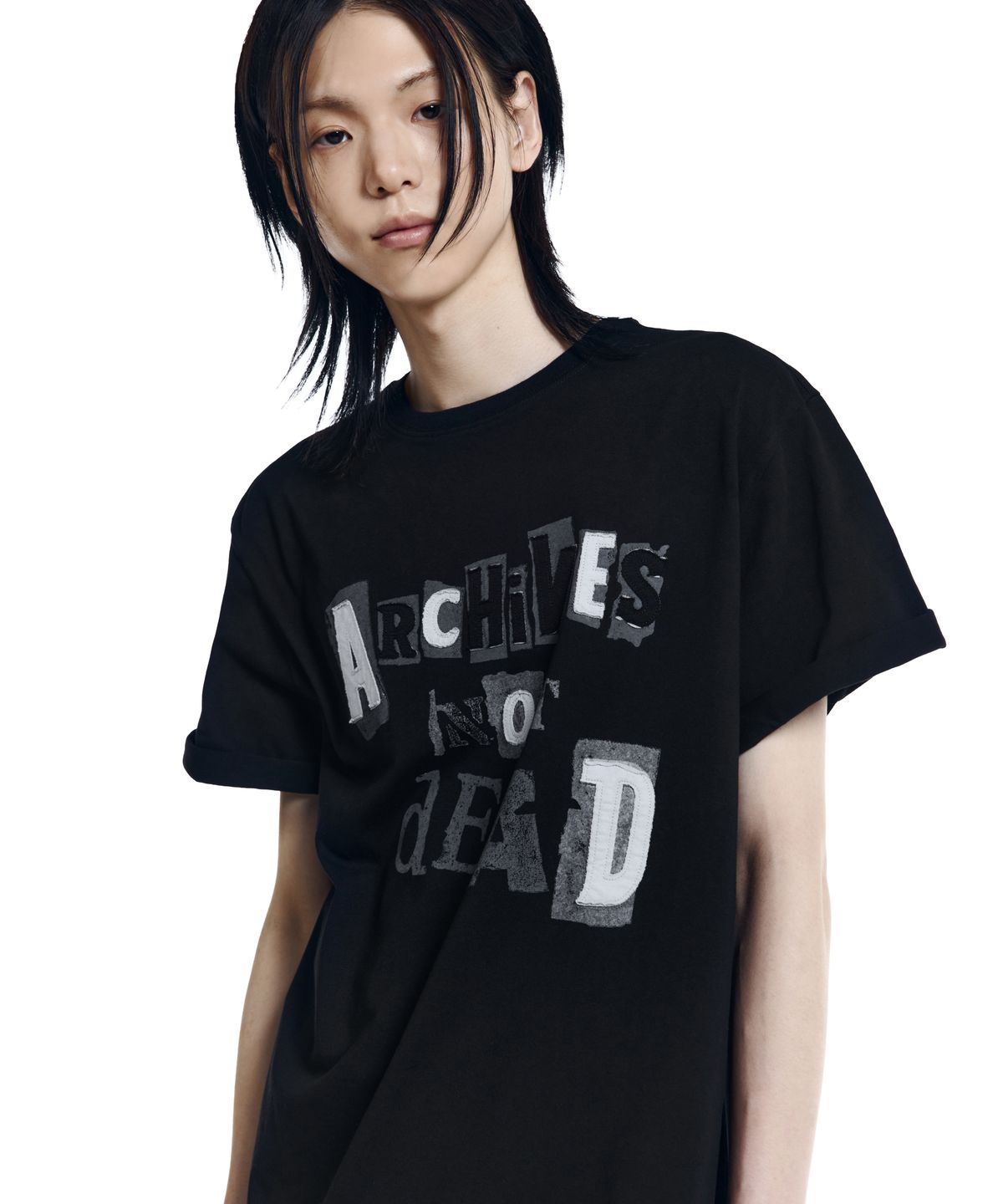 아캄(AAKAM) Archives Not Dead Half Top (Black)
