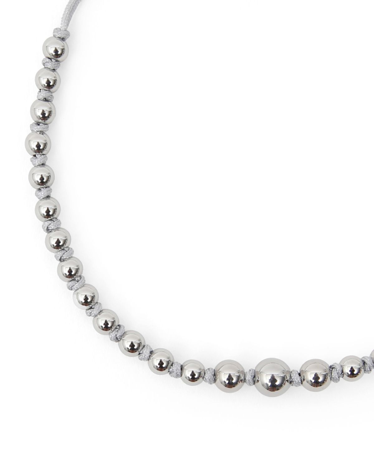 언더컨트롤 스튜디오(UNDERCONTROL STUDIO) 스테인리스 스틸 비즈 사이즈 조절 여성 팔찌 STAINLESS BEAD BRACELET / SILVER