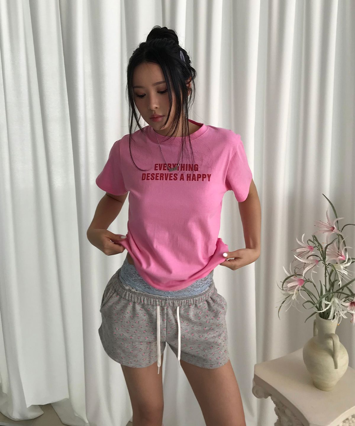 웨이브걸(WAVEGIRL) Happy T-shirt (4COLOR)