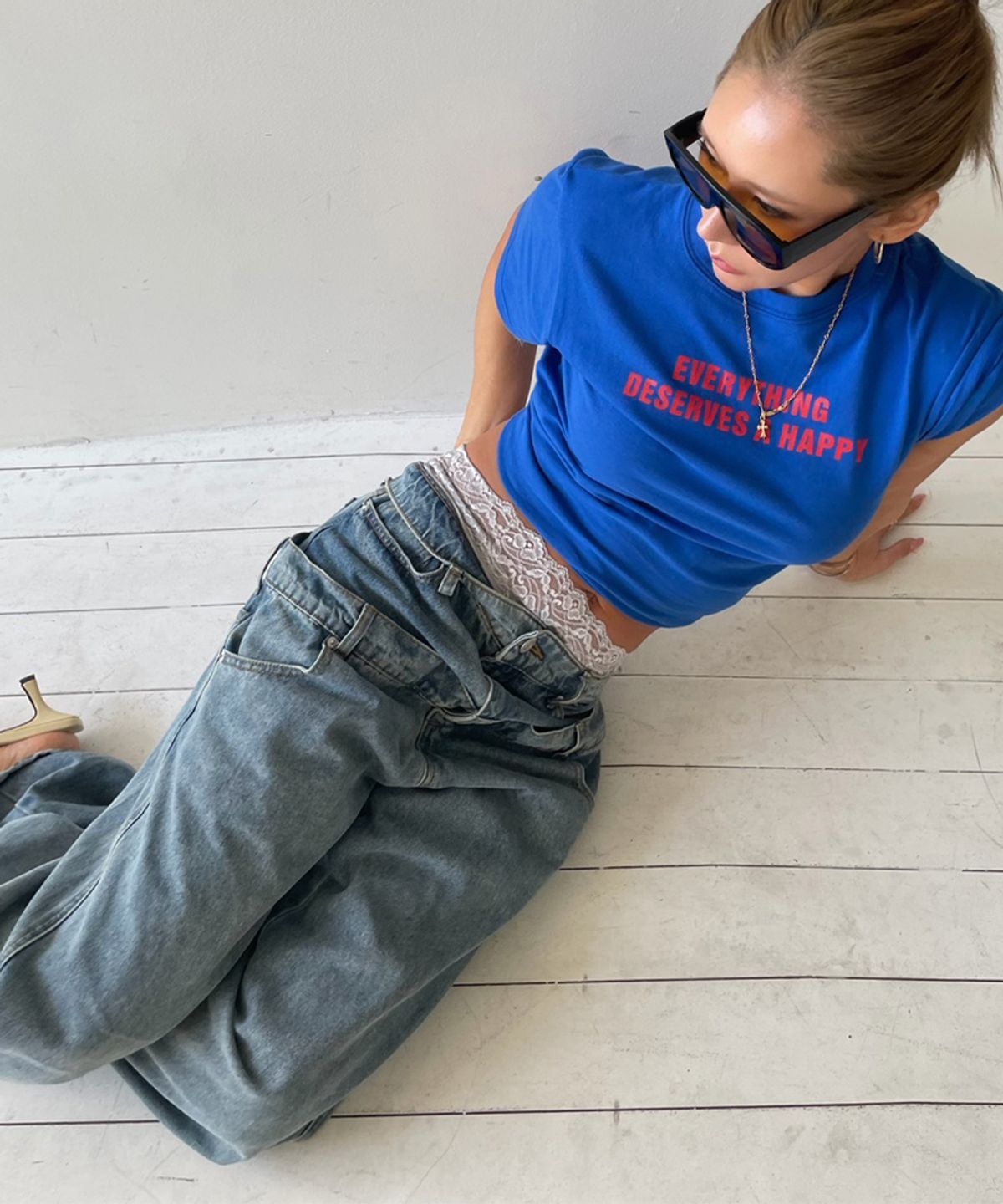 웨이브걸(WAVEGIRL) Happy T-shirt (4COLOR)
