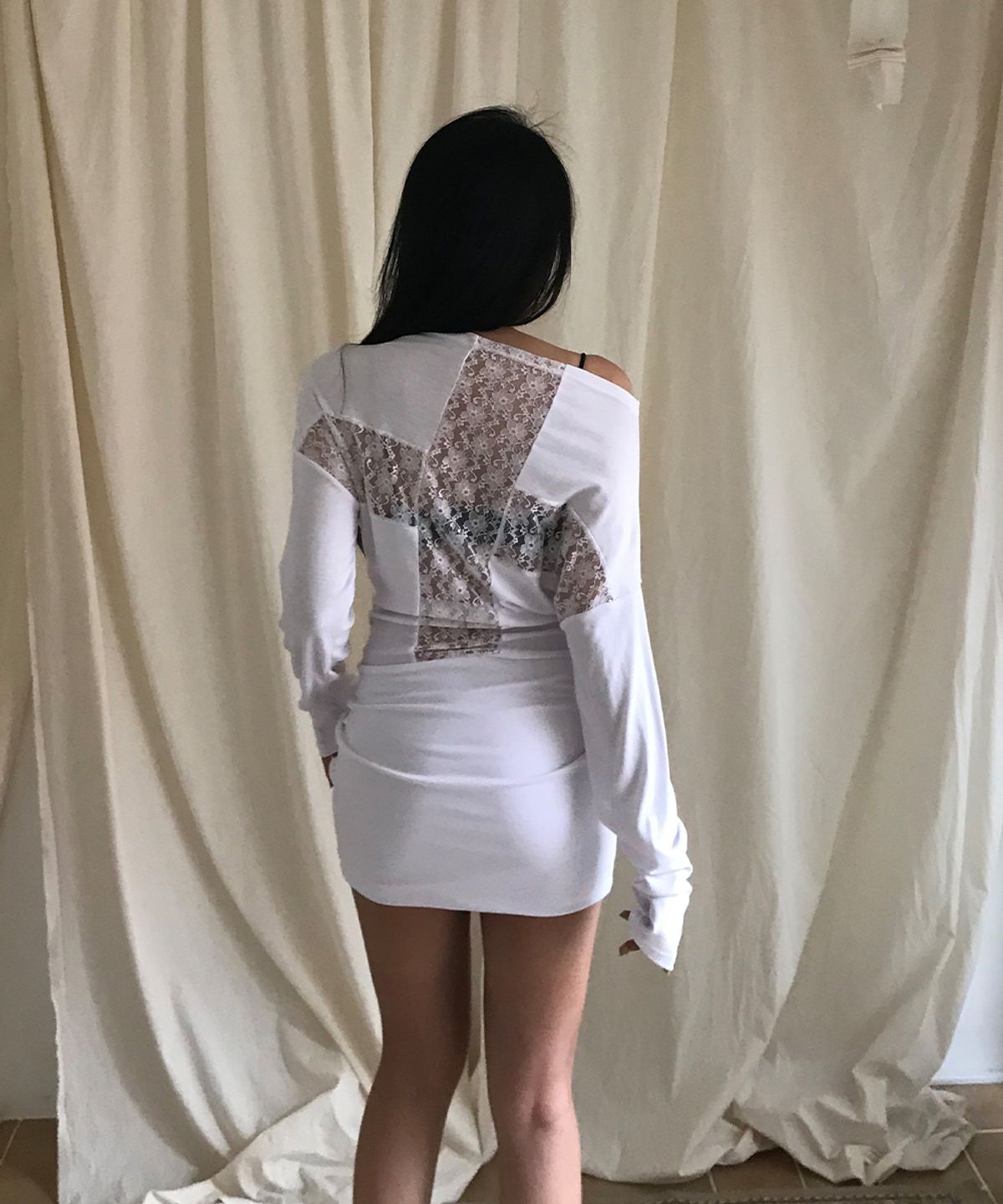 웨이브걸(WAVEGIRL) Embroidered Lace Dress (3COLOR)