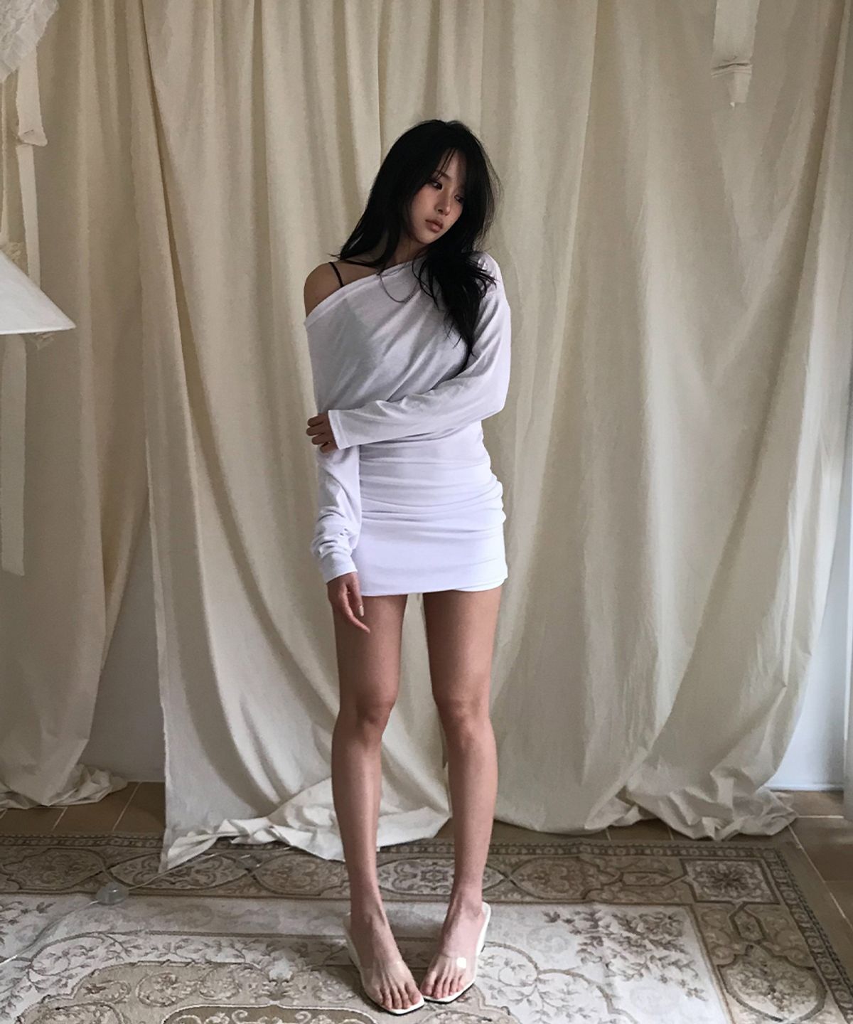 웨이브걸(WAVEGIRL) Embroidered Lace Dress (3COLOR)