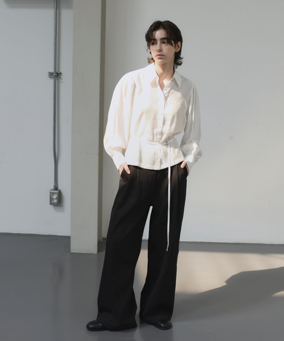 드노아(DENOAH) 덴버 와이드 데님 팬츠(블랙)