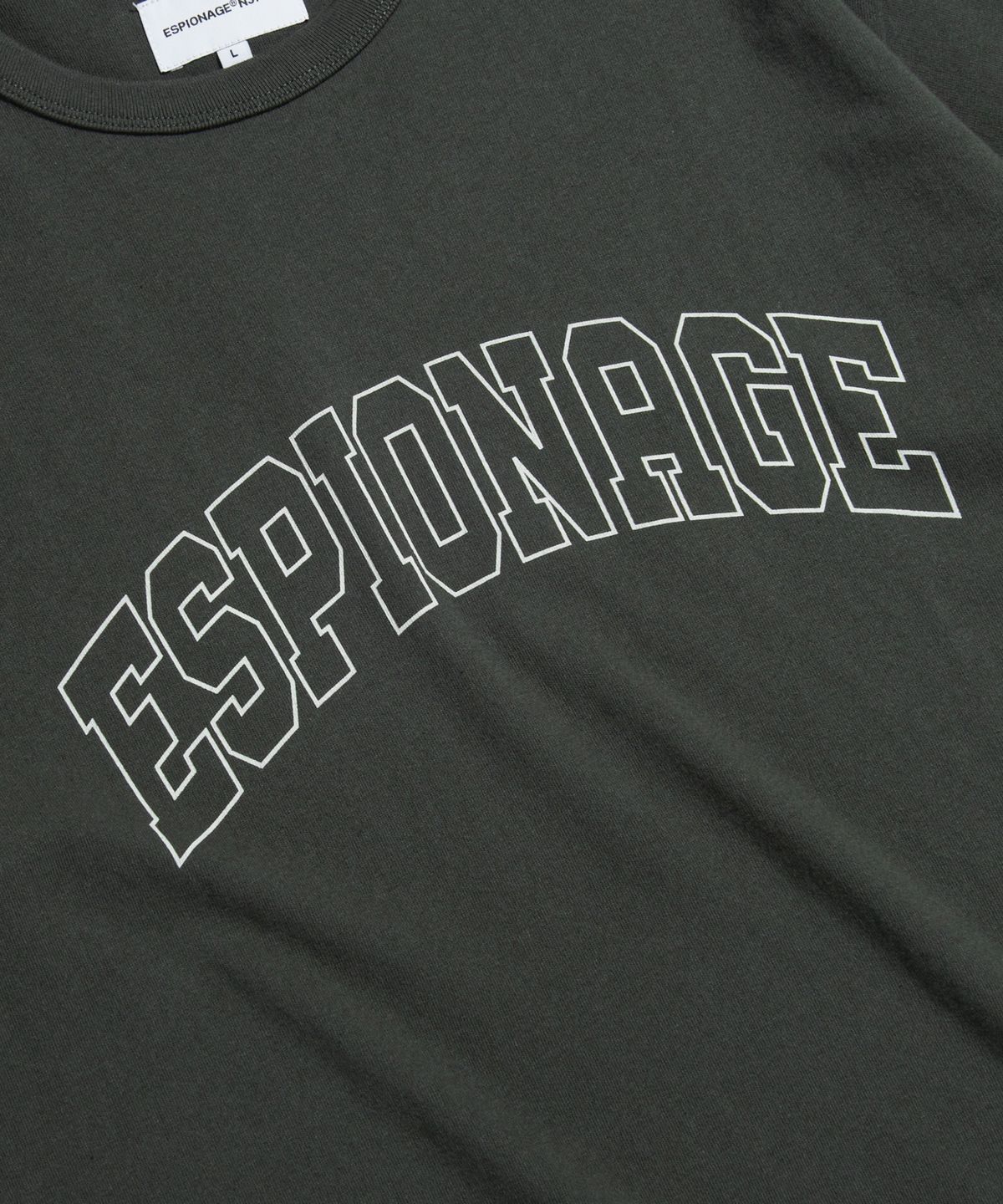에스피오나지(ESPIONAGE) (Standard Fit) Collegiate Logo Tee Vintage Black