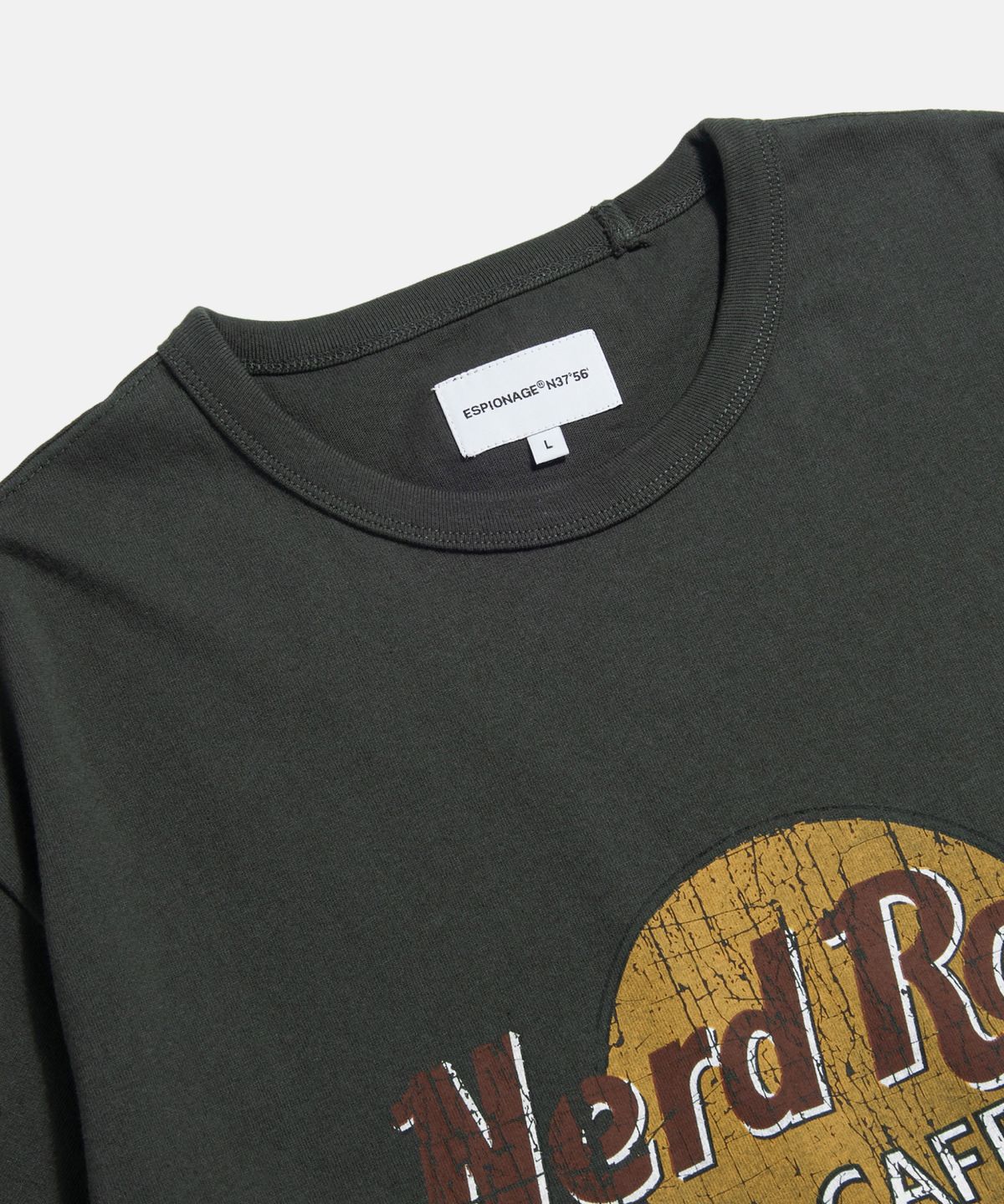 에스피오나지(ESPIONAGE) (Standard Fit) Nerd Rock Cafe Tee Vintage Black