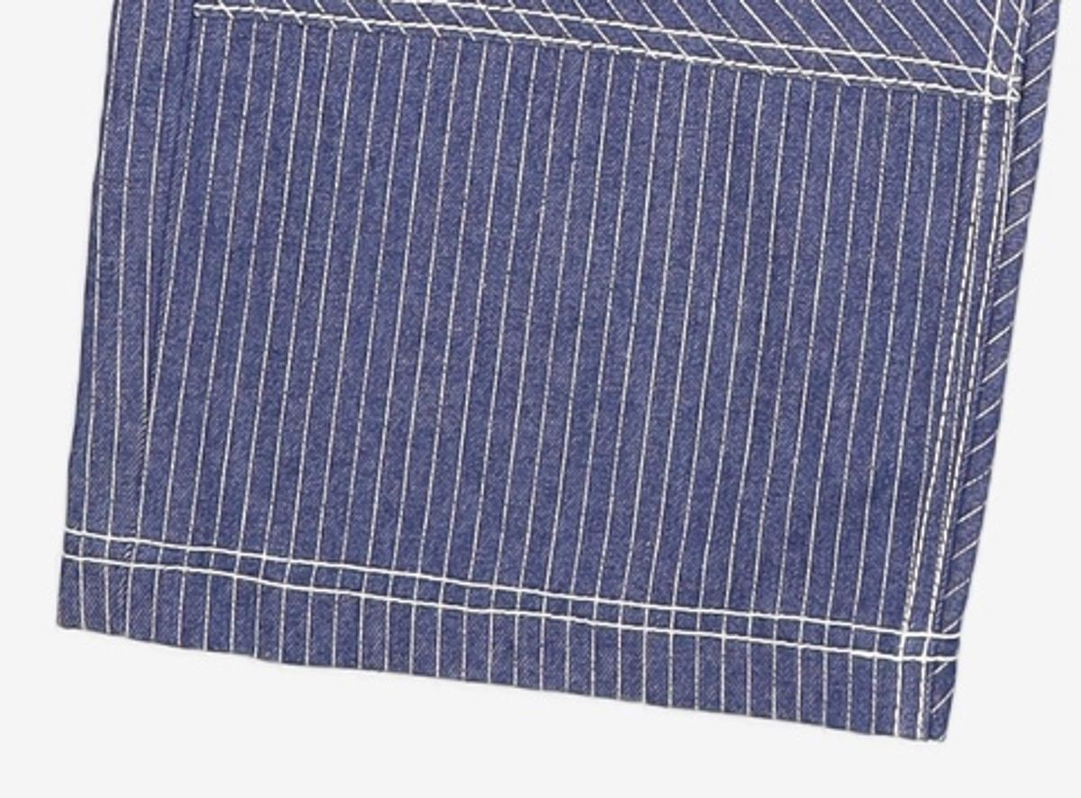 메종미네드(MAISON MINED) VARY COURSE STRIPE WIDE PANTS BLUE 50