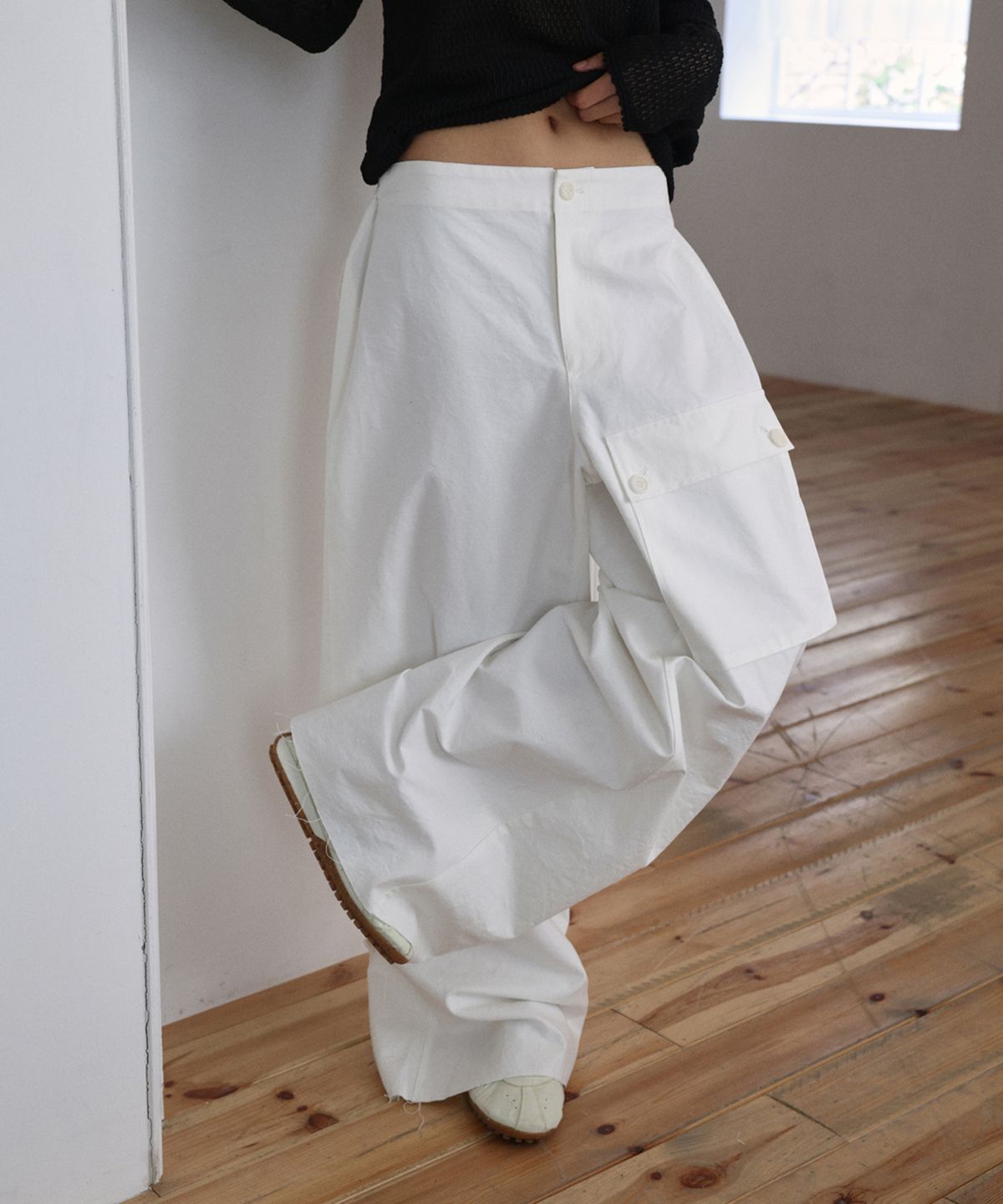랑거(LANGER) [PLC] utility cargo wide pants_3Colors