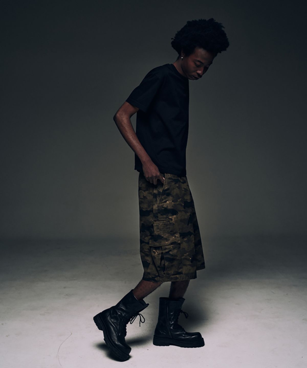코너블레스(CORNERBLESS) CAMO RIPSTOP CARGO BERMUDA PANTS