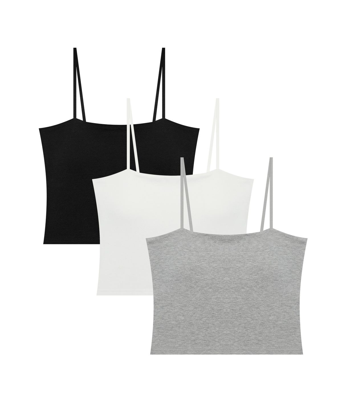 게스언더웨어(GUESS UNDERWEAR) 레더라벨 포인트 크롭탑 3PACK