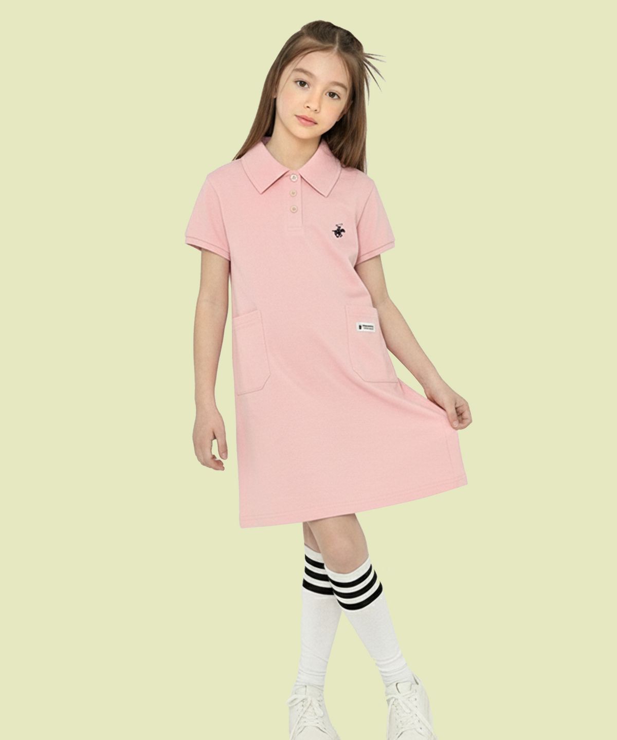 비버리힐즈 폴로클럽 키즈(BEVERLY HILLS POLO CLUB KIDS) 클로이PK반팔원피스 [핑크]