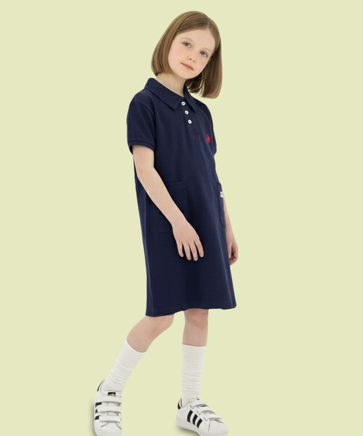 비버리힐즈 폴로클럽 키즈(BEVERLY HILLS POLO CLUB KIDS) 클로이PK반팔원피스 [네이비]