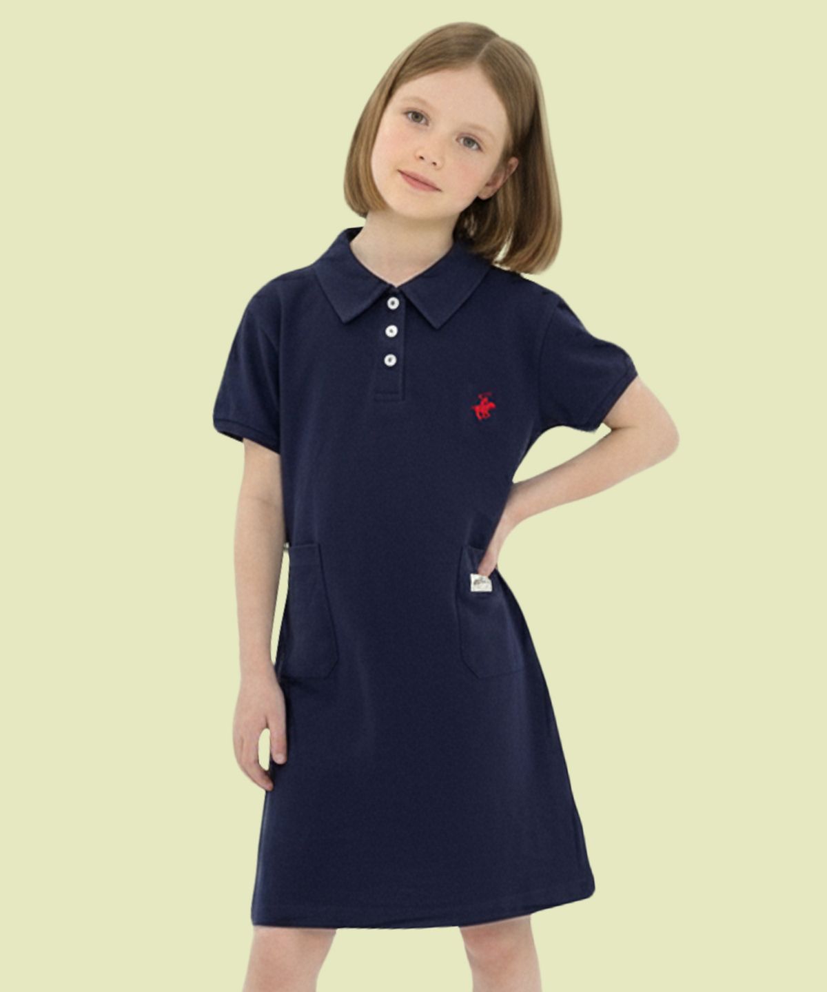 비버리힐즈 폴로클럽 키즈(BEVERLY HILLS POLO CLUB KIDS) 클로이PK반팔원피스 [네이비]