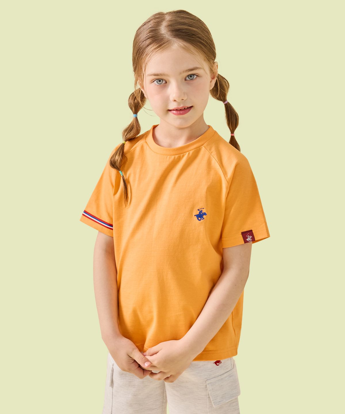 비버리힐즈 폴로클럽 키즈(BEVERLY HILLS POLO CLUB KIDS) 포인트반팔티셔츠 [오렌지]