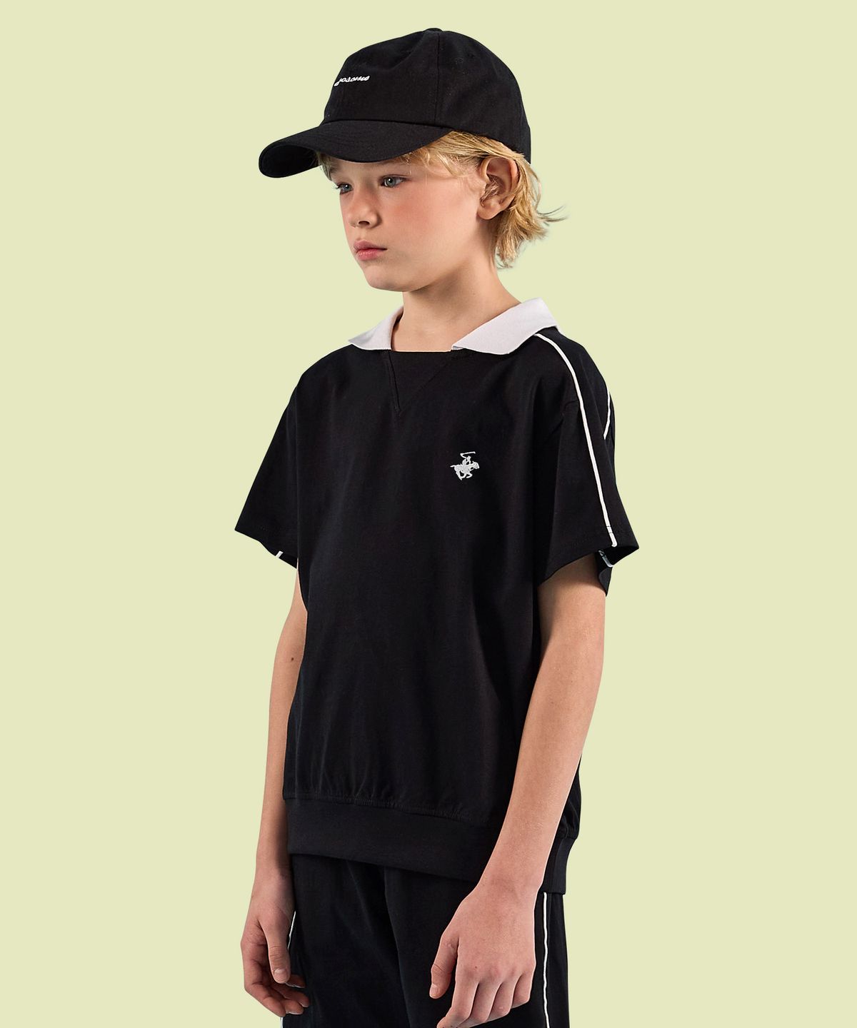 비버리힐즈 폴로클럽 키즈(BEVERLY HILLS POLO CLUB KIDS) 핀트티셔츠 [블랙]