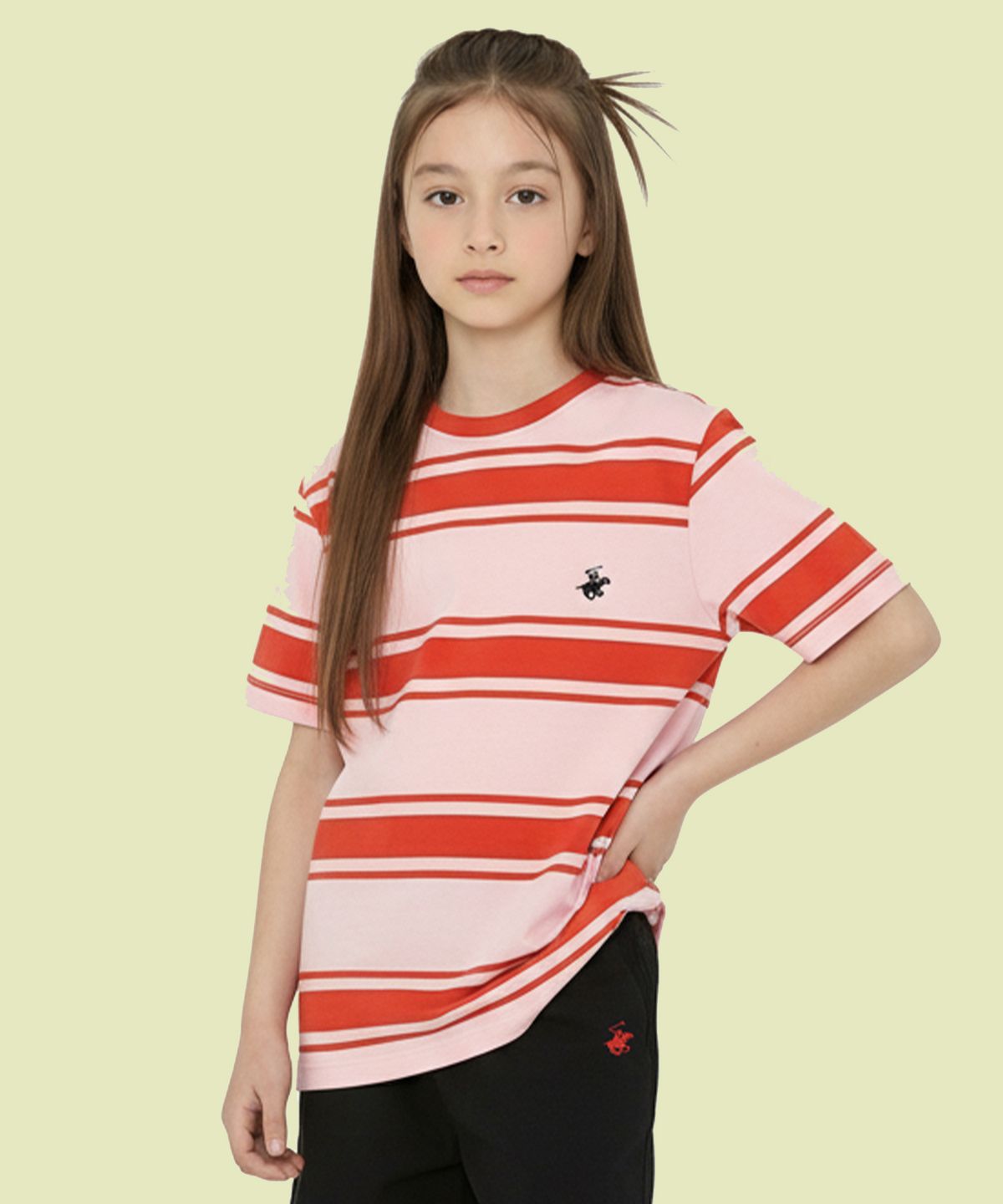 비버리힐즈 폴로클럽 키즈(BEVERLY HILLS POLO CLUB KIDS) 페이지티셔츠 [피치]