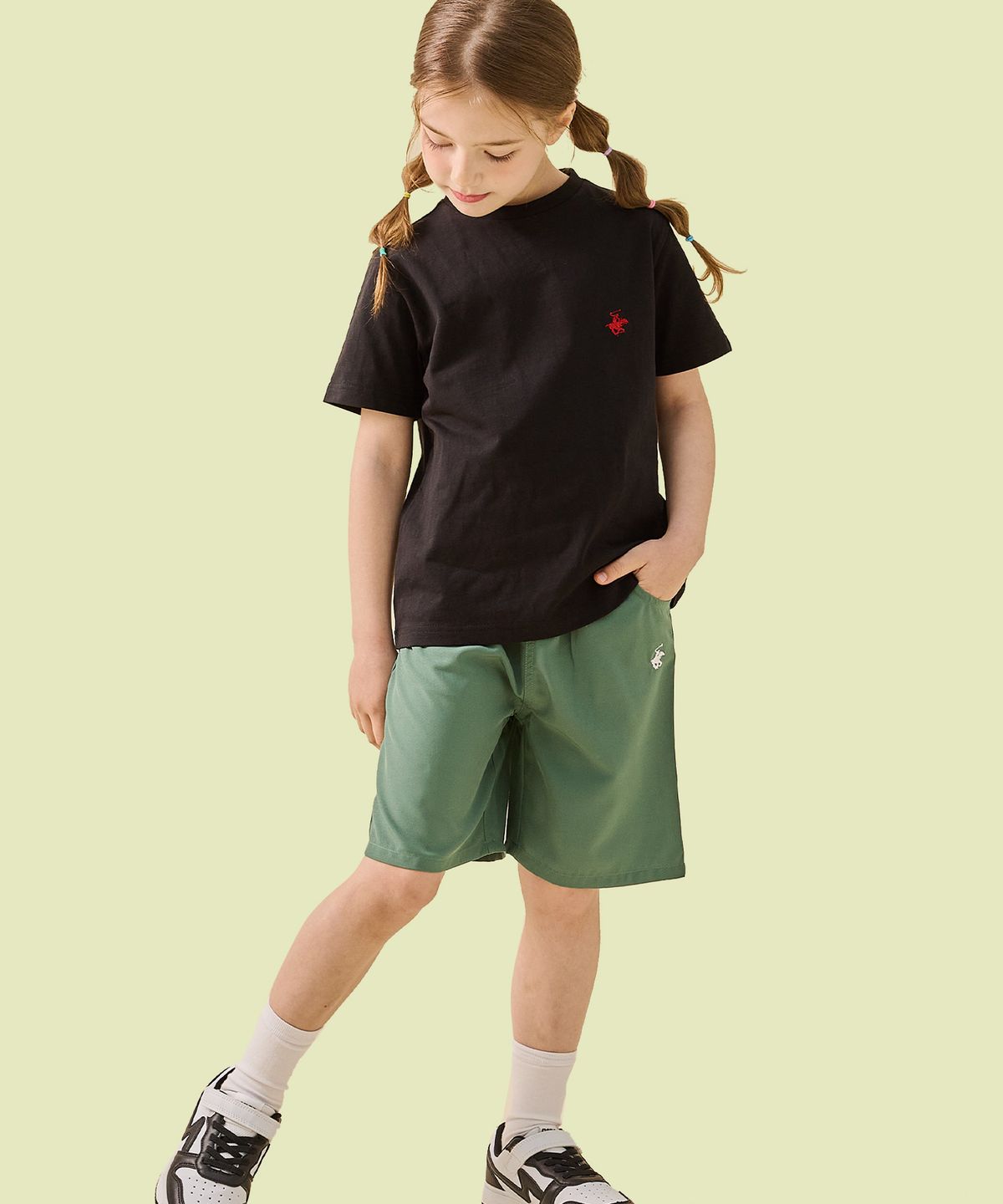 비버리힐즈 폴로클럽 키즈(BEVERLY HILLS POLO CLUB KIDS) 벤츄리4부바지 [그린]