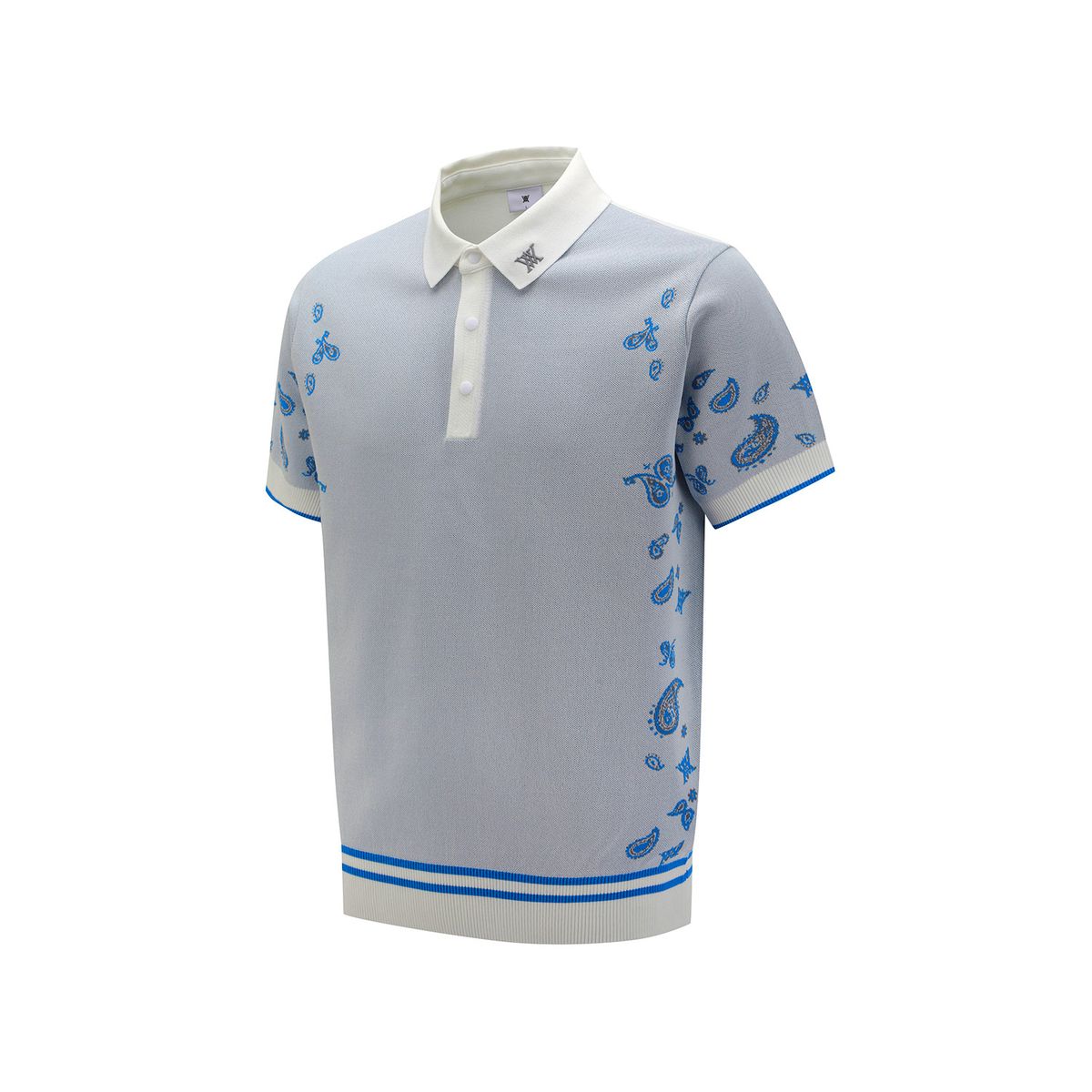 어뉴골프(ANEW GOLF) MEN PAISLEY SHORT SLEEVE SWEATER_WH